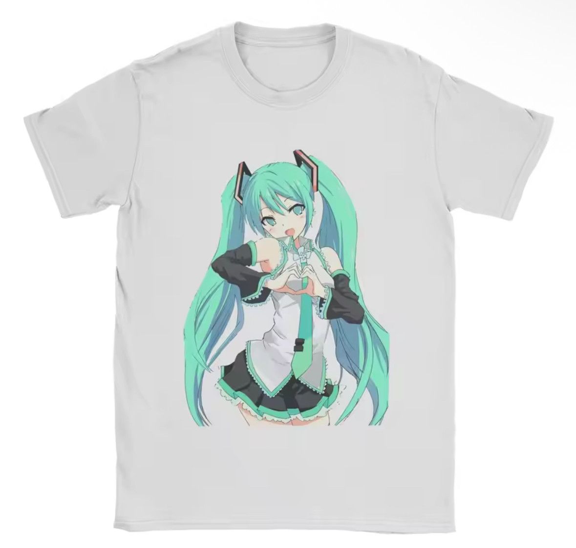Japanese Brand Classic Y2K Anime Miku Show Love Heart Trendy Blue T-Shirt Size US M / EU 48-50 / 2 - 1 Thumbnail