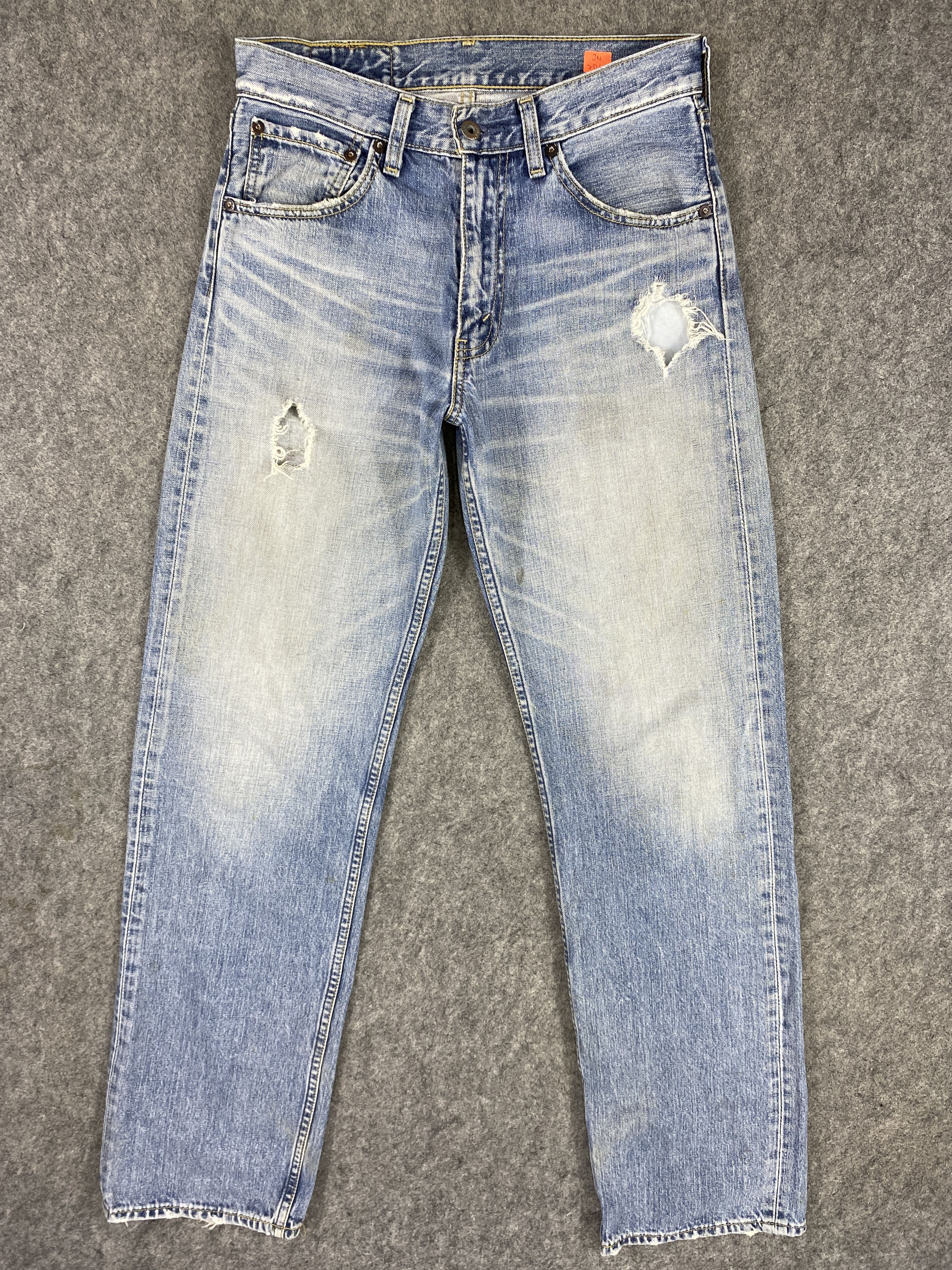 image of Distressed Denim x Levis Distressed Blue Wash Vintage Levi's 503 30X34.5 Denim Jn2065 in Blue Distr