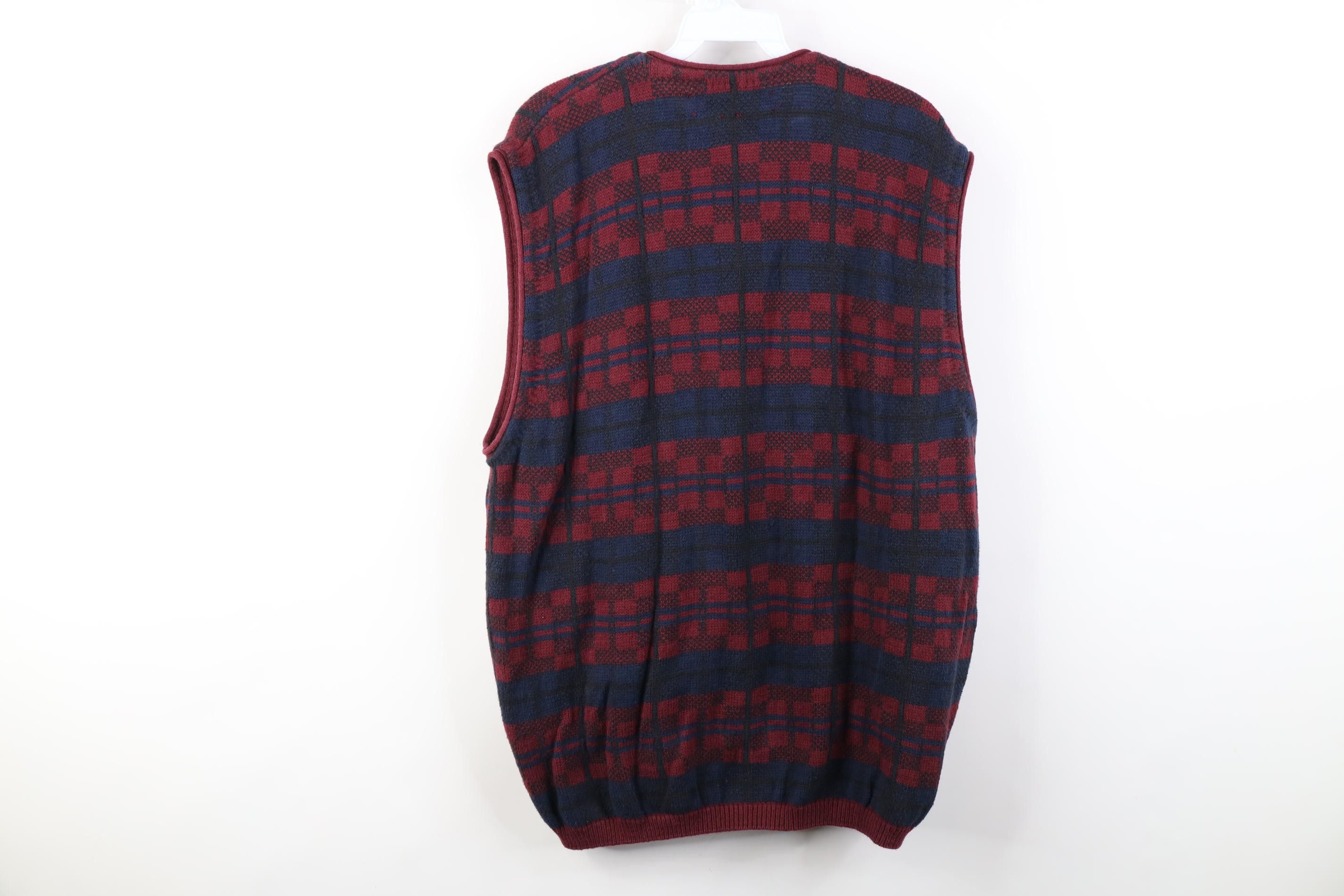 Vintage Vintage 90s Streetwear Knit Cardigan Sweater Vest USA Size US XL / EU 56 / 4 - 7 Thumbnail