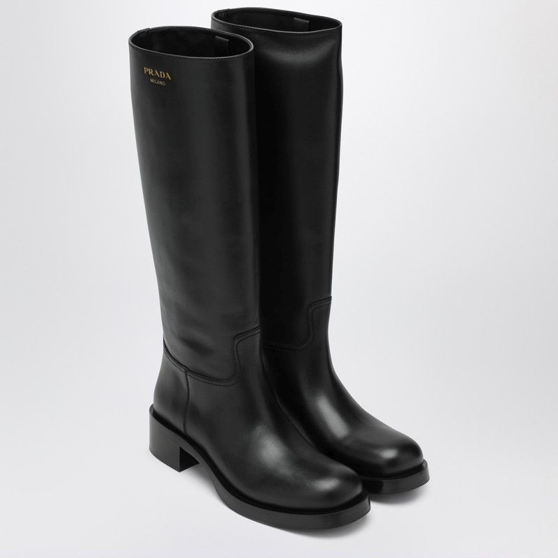 Prada Black Leather Boots
