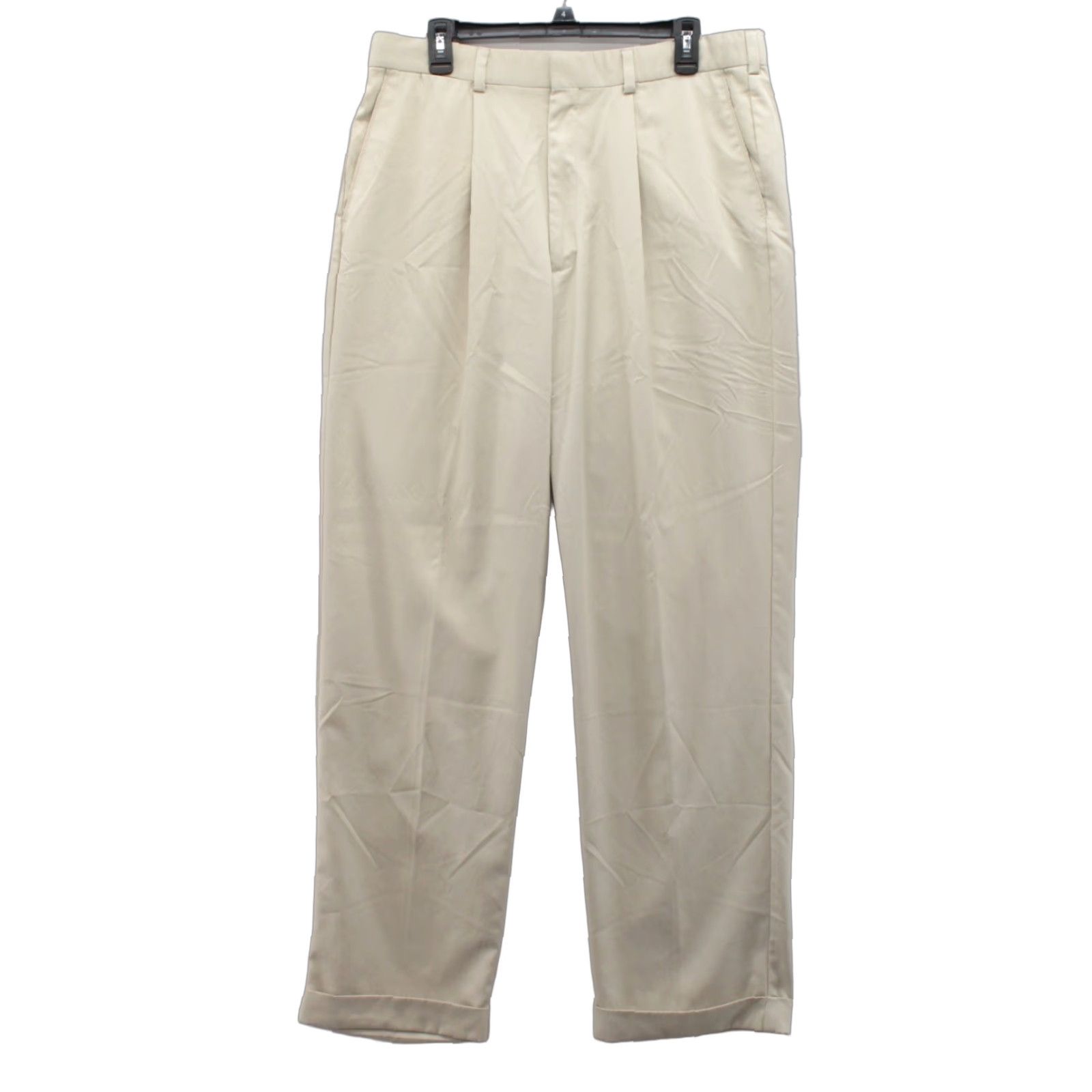 Vintage Tiger Woods Golf Pants Men's 36X33.5 Beige Stretch Cuffed Preppy Performance Pants Regular Size US 36 / EU 52 - 1 Thumbnail
