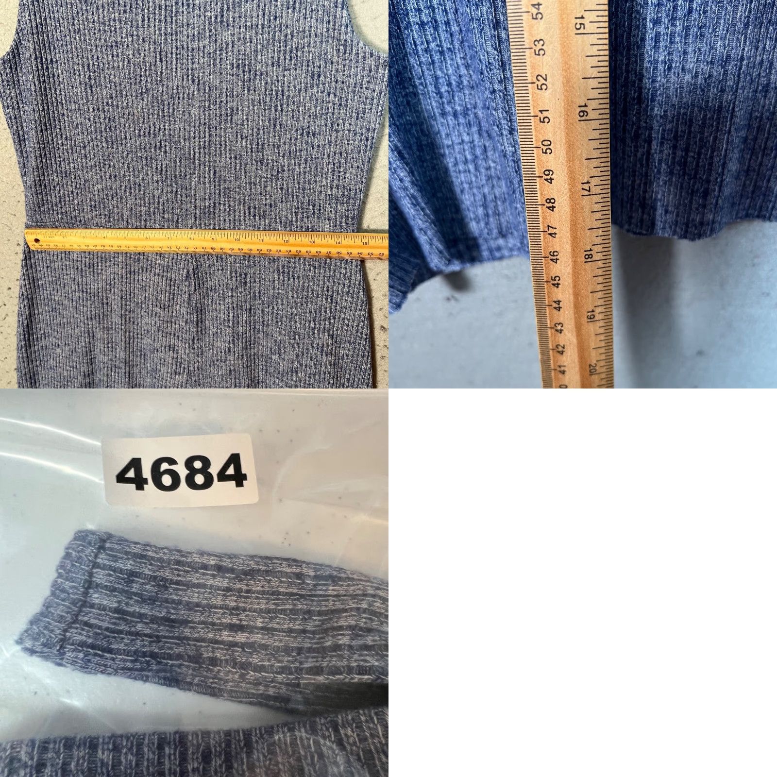 Gap Gap Jumpsuit Womens Size Medium Blue Textured Knit Sleeveless Size 32" / US 10 / IT 46 - 8 Thumbnail