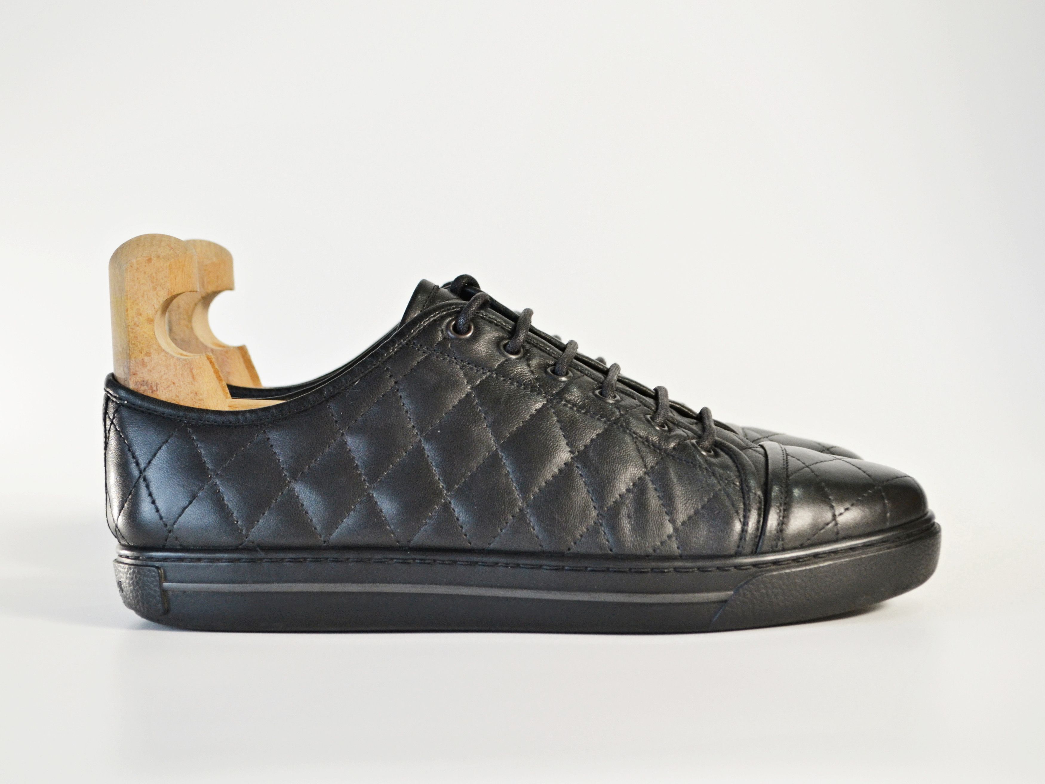 Armani Giorgio Armani Black Leather Sneakers 41/42 Size US 8.5 / EU 41-42 - 1 Thumbnail