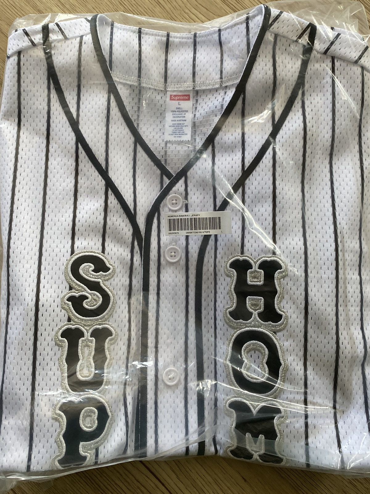 Supreme Supreme SS25 Homerun Baseball Jersey Stripe LARGE Size US L / EU 52-54 / 3 - 3 Thumbnail