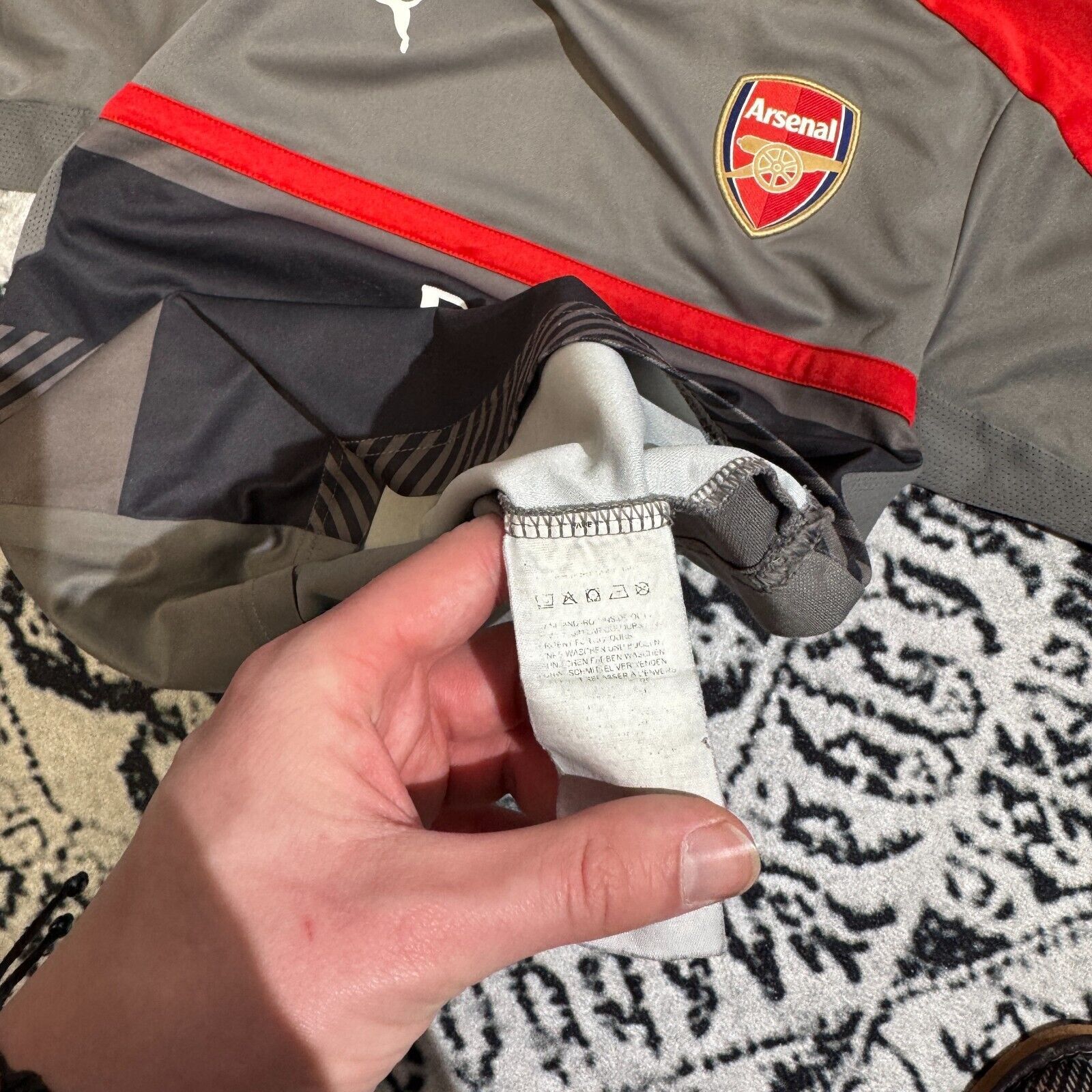 Puma × Vintage Vintage Puma Gray Polyester Jersey T-Shirt Size XS Arsenal Size US XS / EU 42 / 0 - 8 Thumbnail