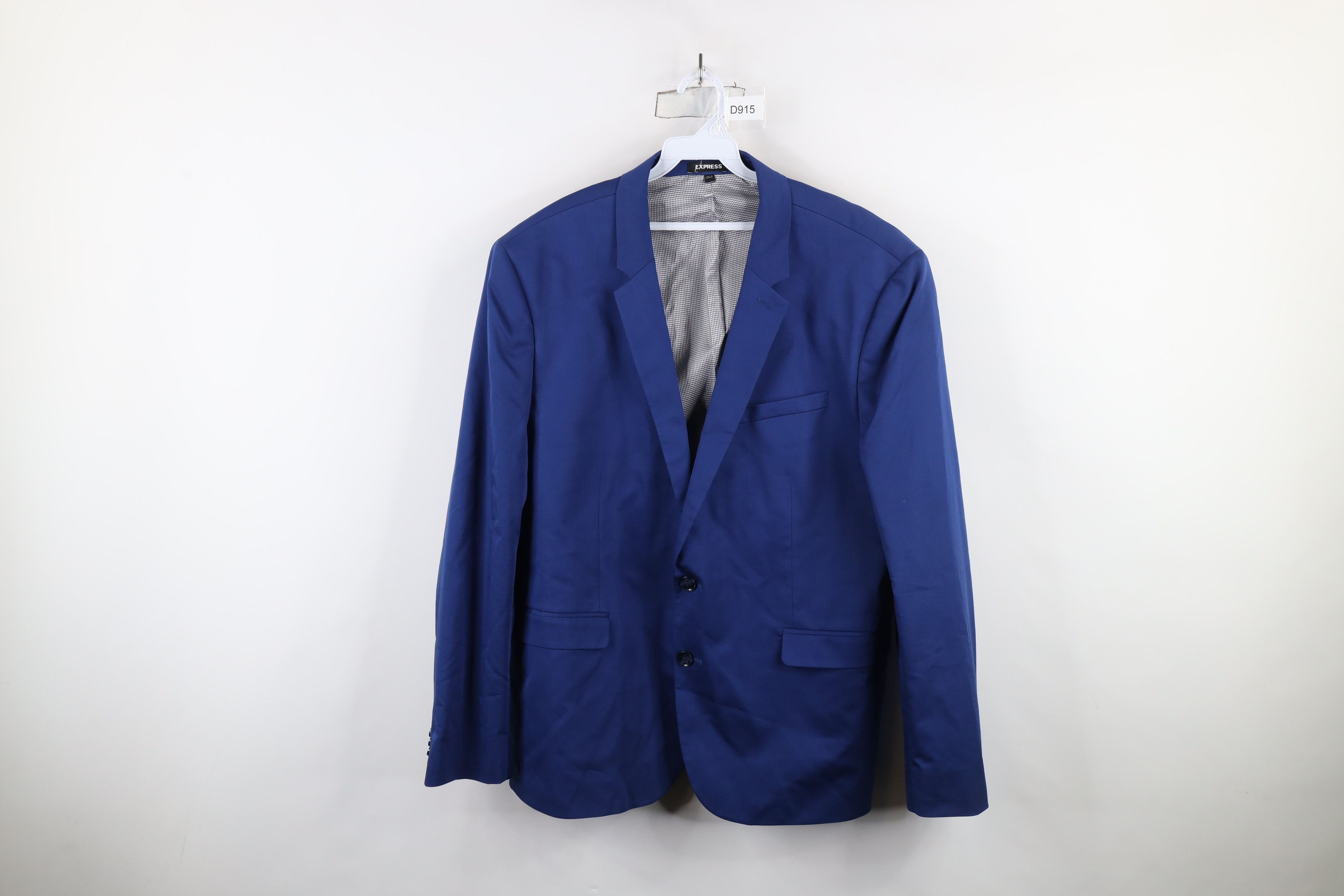 Express × Vintage Express Fit Stretch 2 Button Blazer Suit Coat Jacket Blue Size US XXL / EU 58 / 5 - 1 Thumbnail