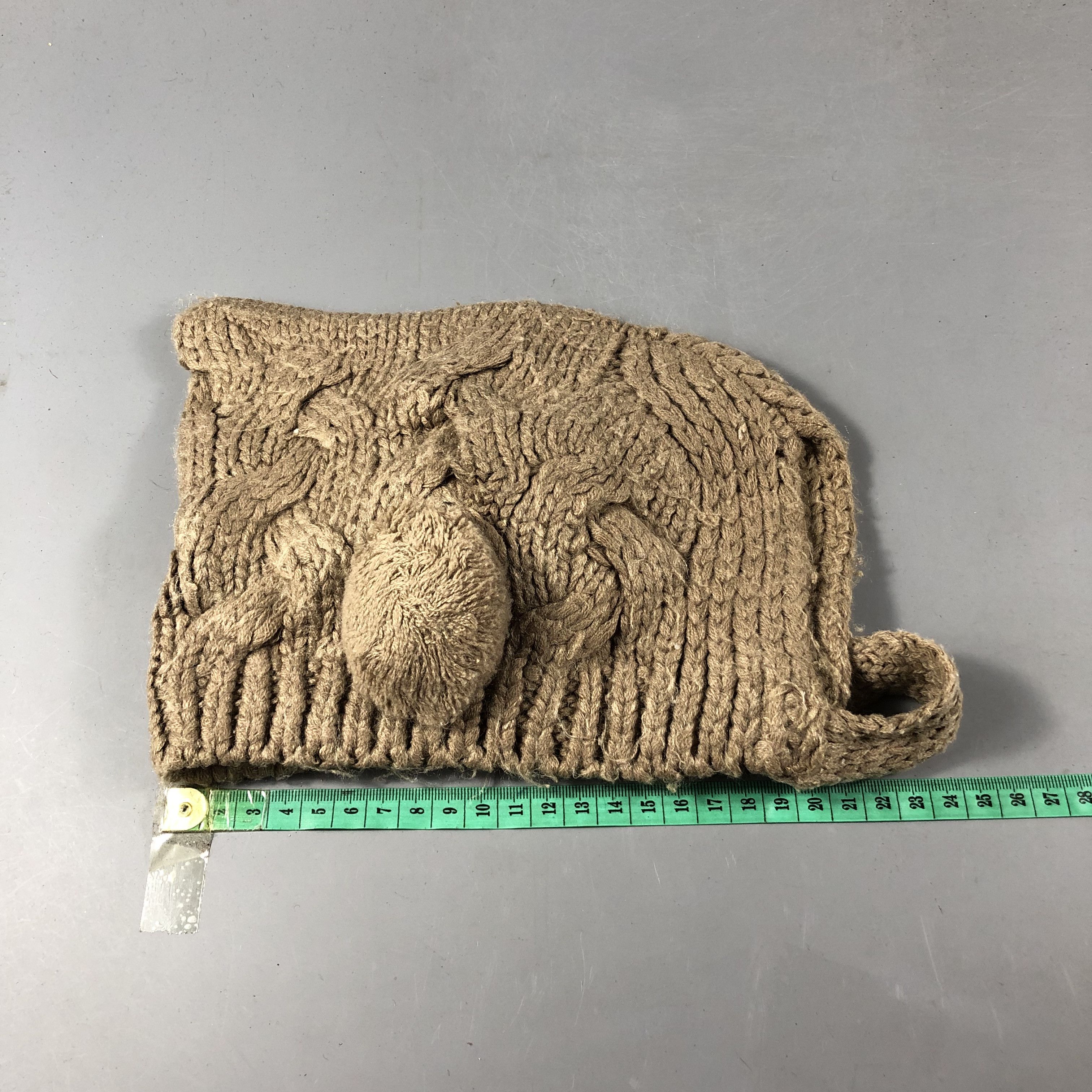 Japanese Brand Devil Ears Cable Knit Beanie Snowcap Snow Hat B870 Size ONE SIZE - 3 Thumbnail