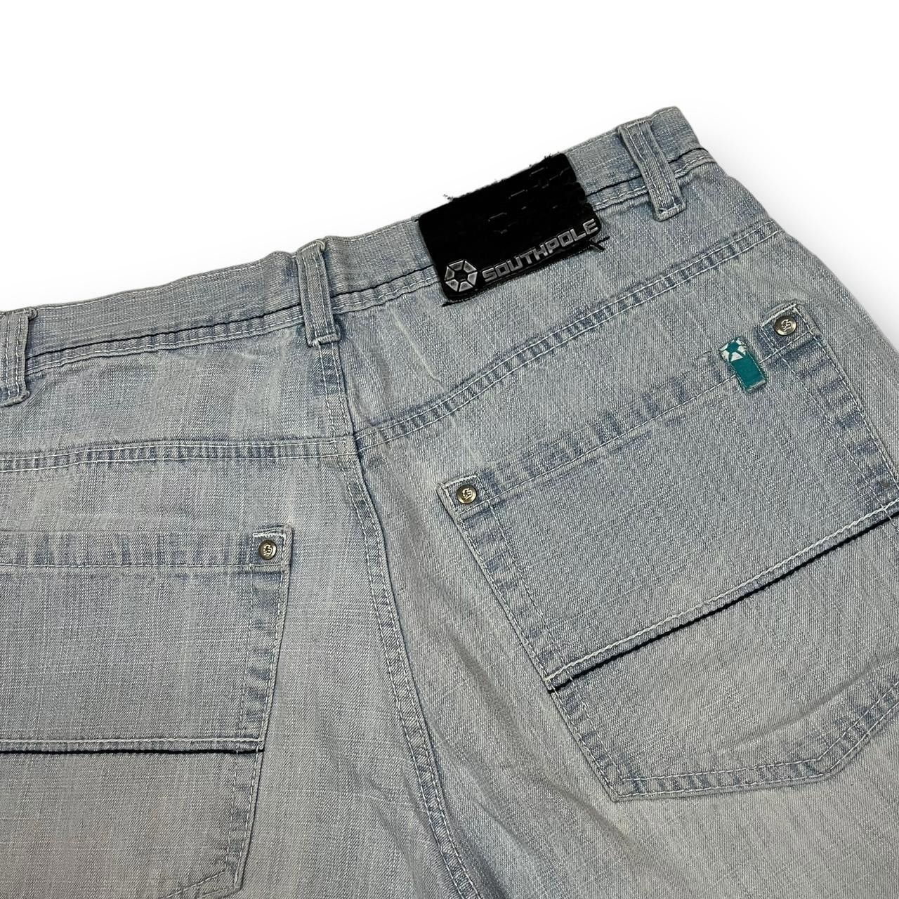 Southpole Southpole Men's Blue and White Shorts Size US 34 / EU 50 - 4 Thumbnail