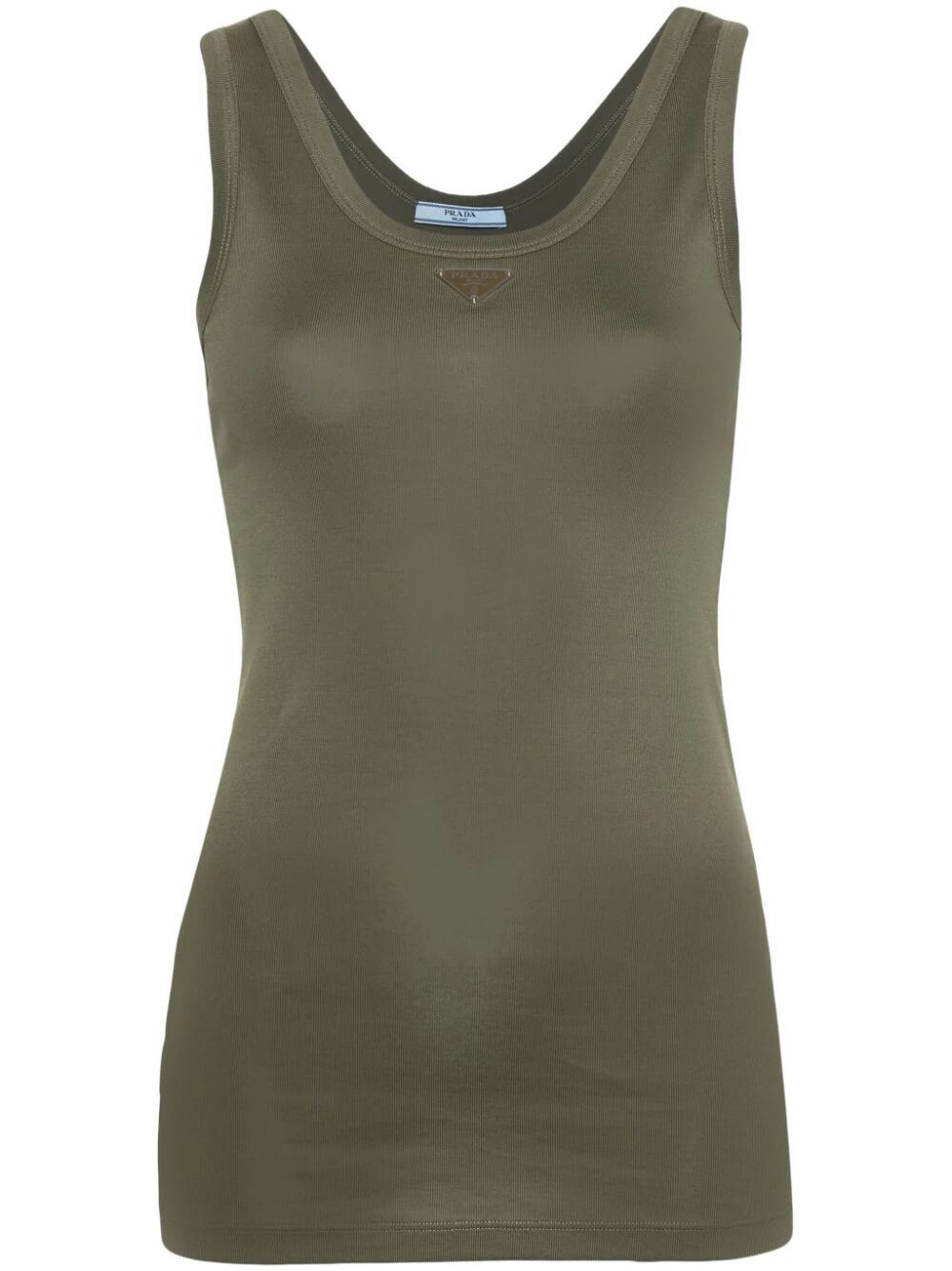 image of Prada Tank Top With Logo Size 38 in Green, Women's