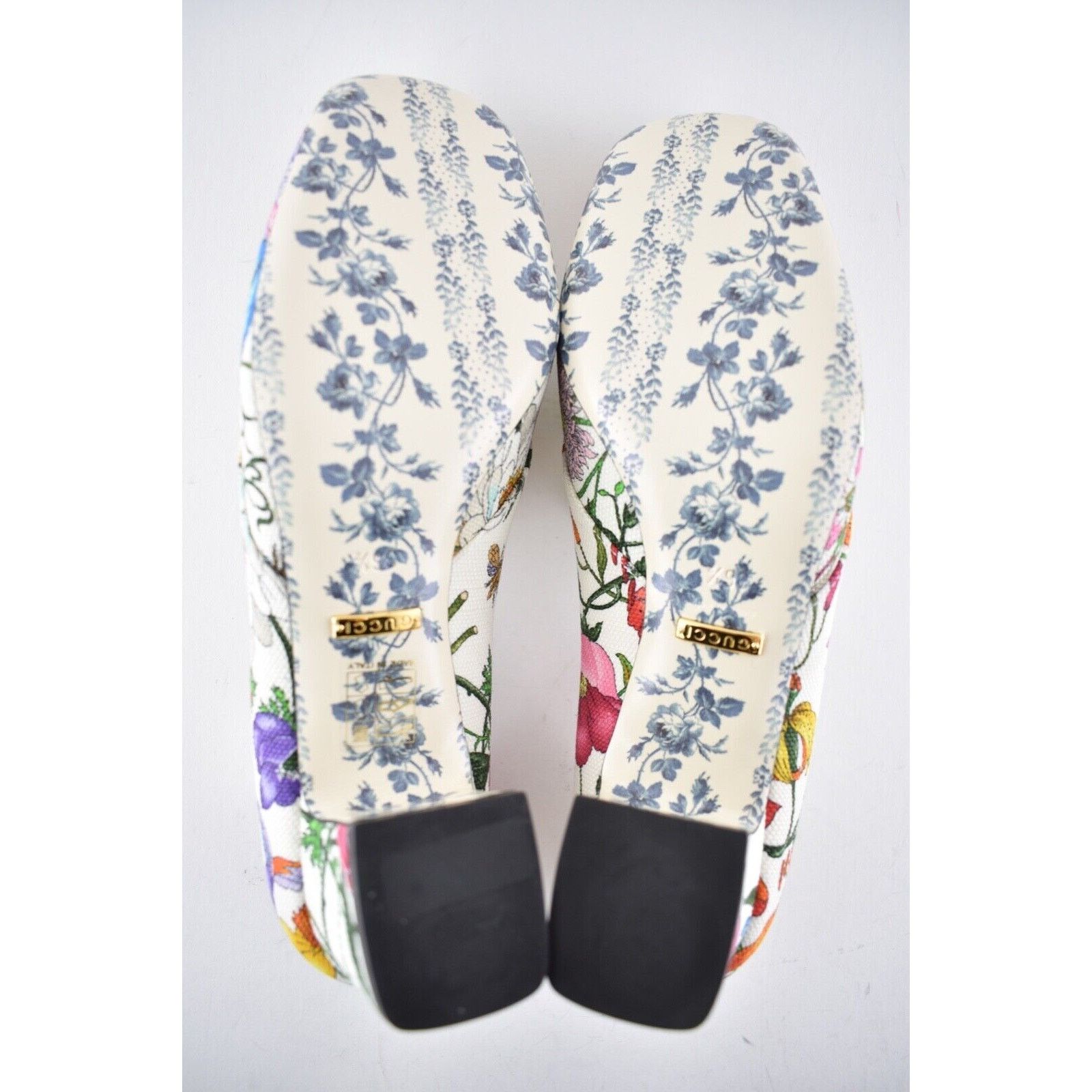 Gucci Victoire 55 Floral Logo Block Mid Heel Mule Loafer Pump 36.5 Size US 6.5 / IT 36.5 - 10 Thumbnail