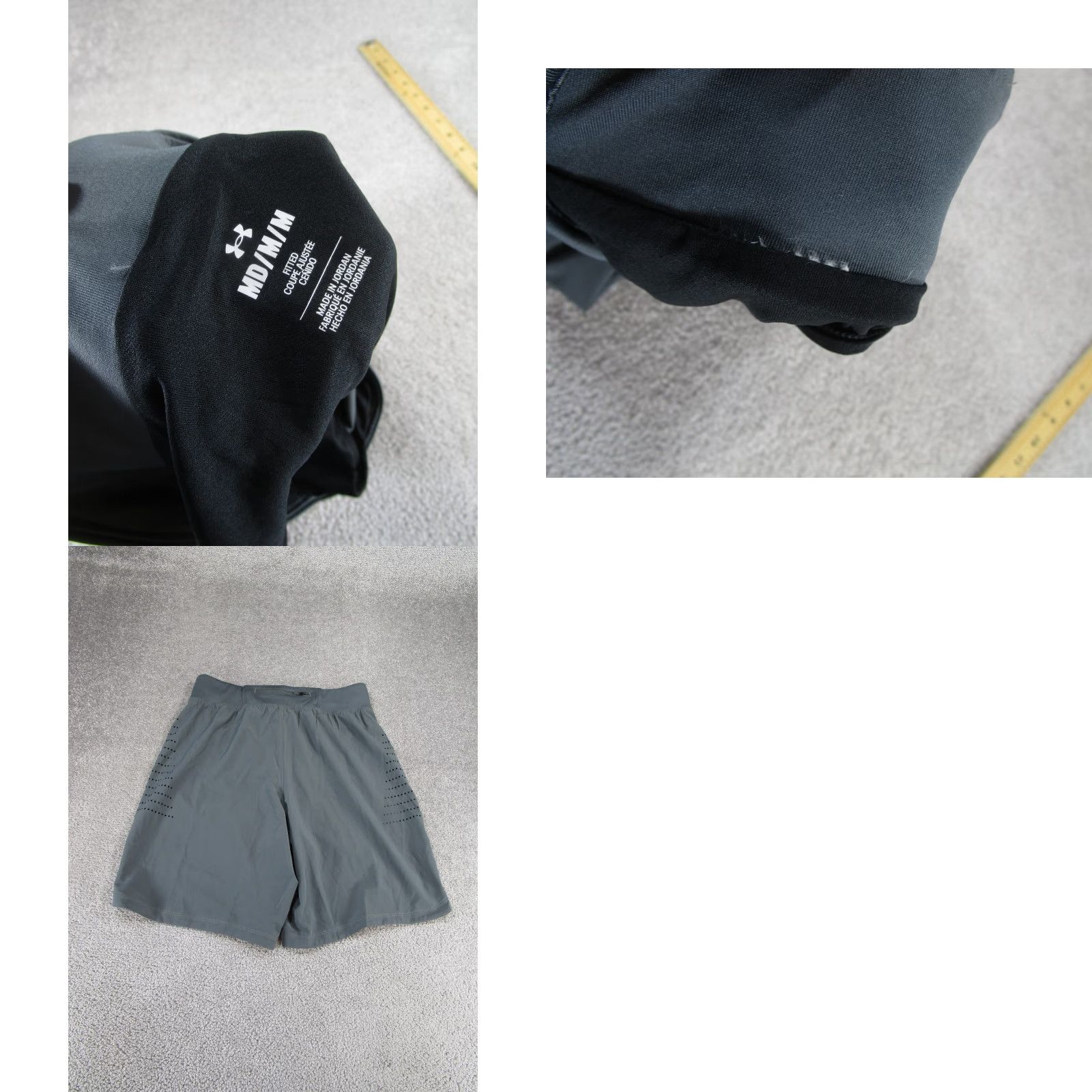 Under Armour VINTAGE Under Armour Women's Shorts Medium Gray Athletic Lightweight Fitted Gym Running Activewear Size 32" / US 10 / IT 46 - 8 Thumbnail