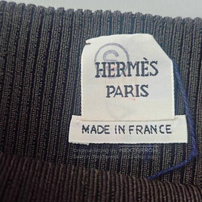 Hermes Hermes Dark brown leather chain pleated skirt Size 25" / US 0 / IT 36 - 8 Thumbnail