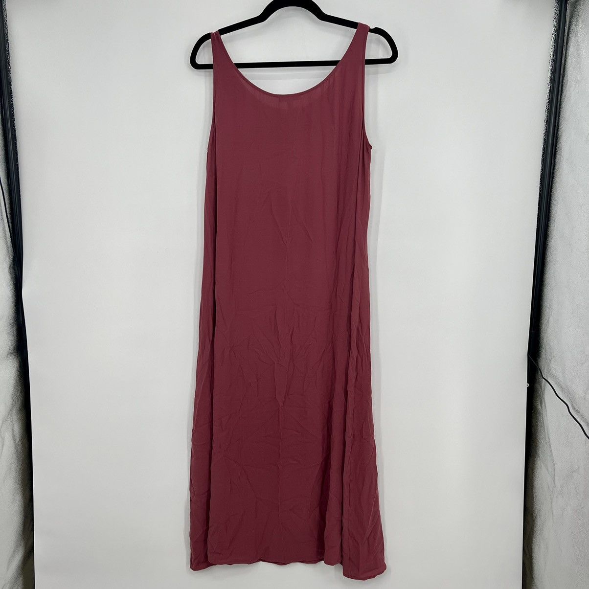 Eileen Fisher Eileen Fisher 100% Silk Sleeveless Tank Midi Dress Plum M Size M / US 6-8 / IT 42-44 - 5 Thumbnail