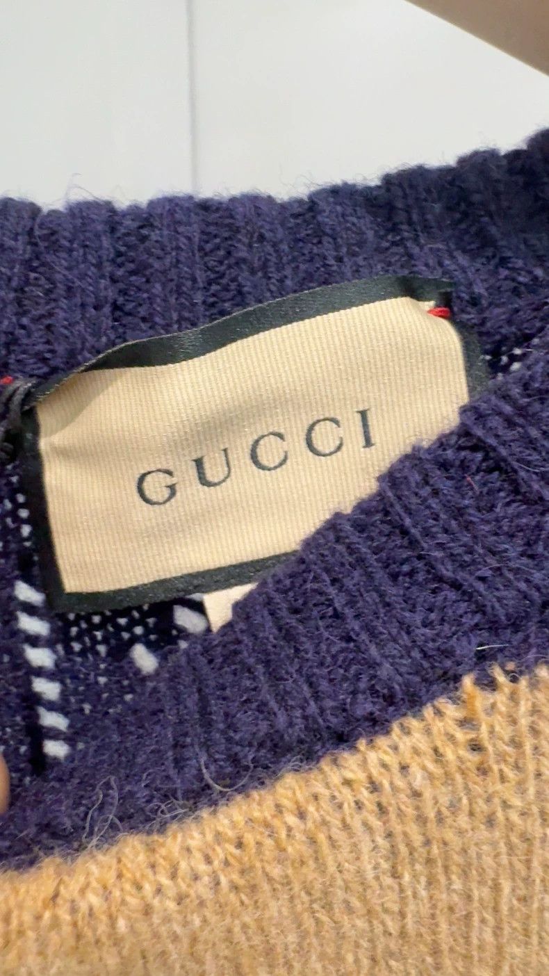 Gucci Gucci Striped hollow gg wool sweater 2501-Nextarrow Size US L / EU 52-54 / 3 - 3 Thumbnail
