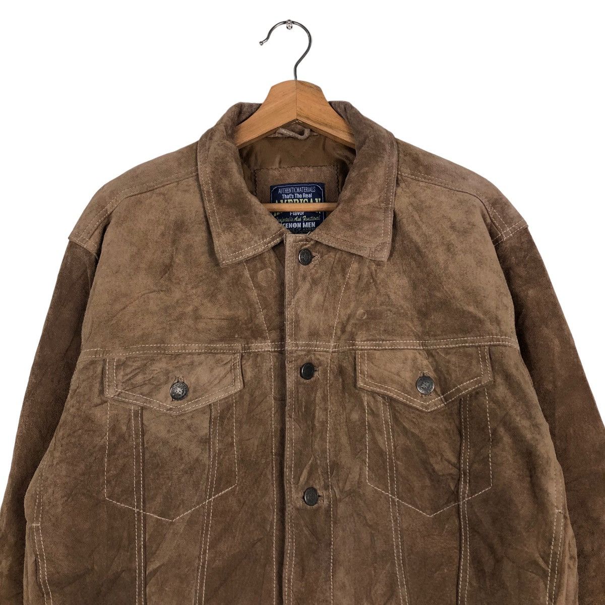 Japanese Brand VINTAGE BIKER LEATHER JACKET TRUCKER XENON MAN ISSEY MIYAKE Size US L / EU 52-54 / 3 - 3 Thumbnail