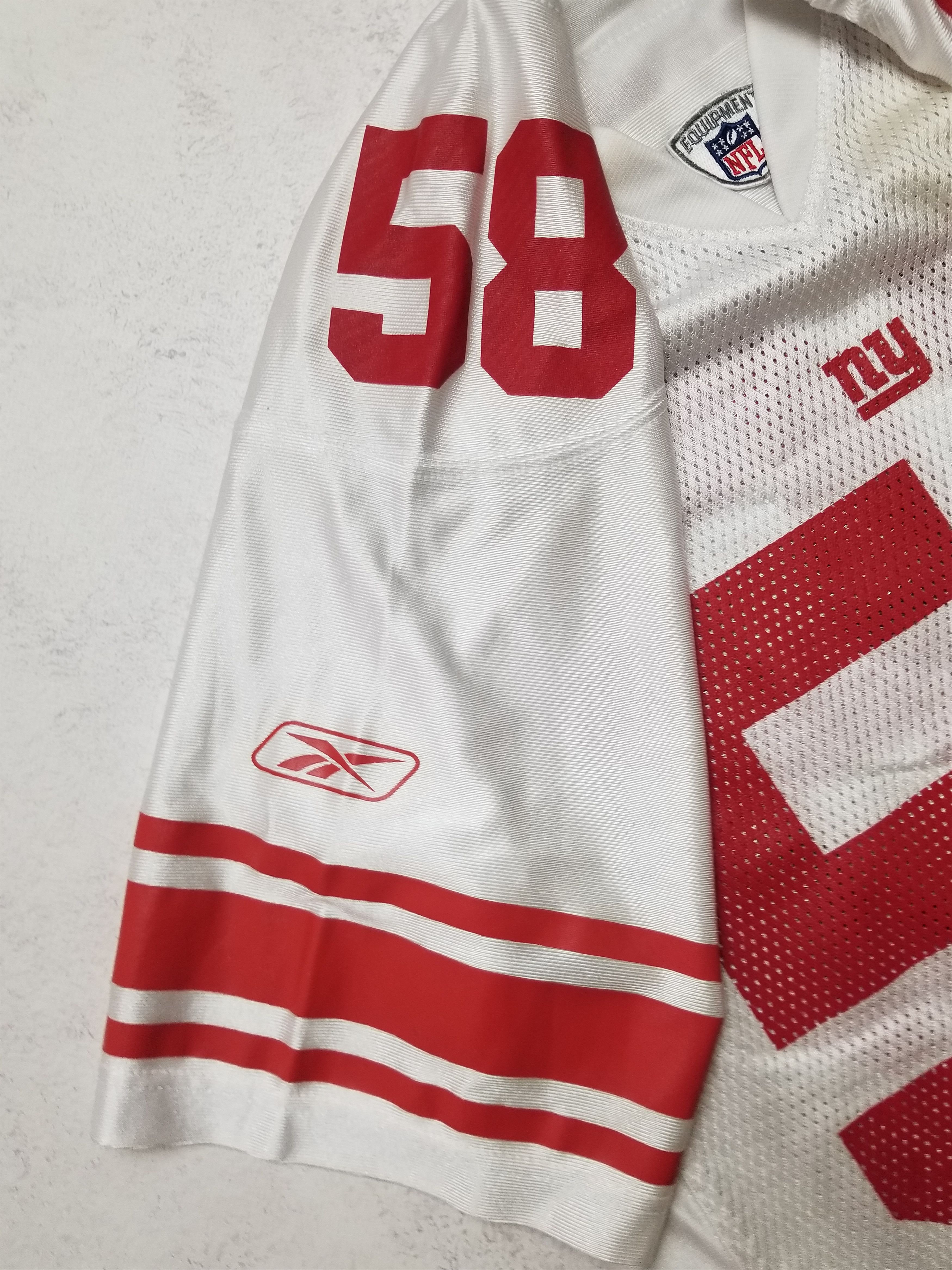 Reebok VTG REEBOK NFL EQUIPMENT NEW YORK GIANTS PIERCE #58 JERSEY Size US S / EU 44-46 / 1 - 4 Thumbnail