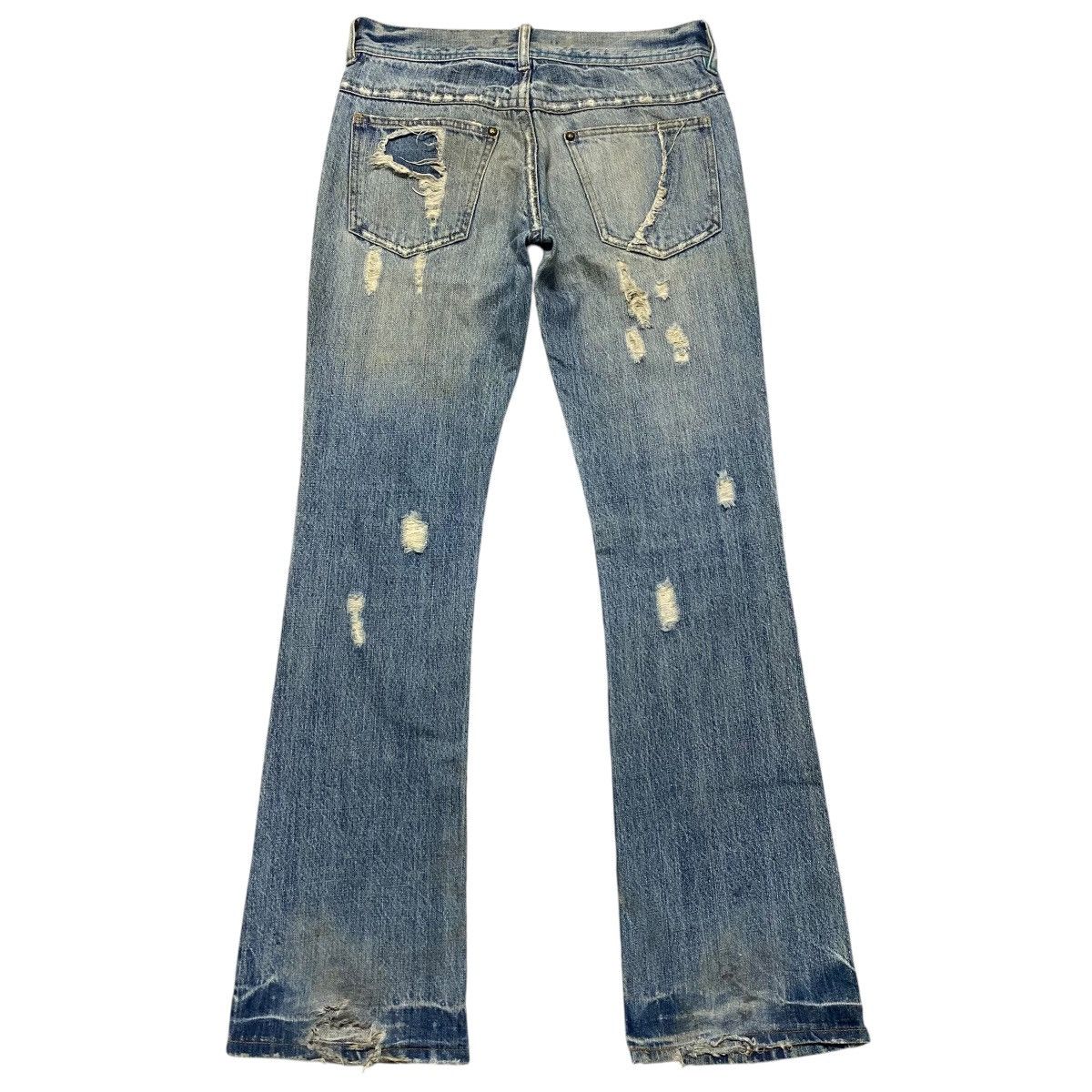 Le Grande Bleu (L.G.B.) Midas Machiavel Hole Distressed Denim Flare Jeans Size US 29 - 2 Thumbnail
