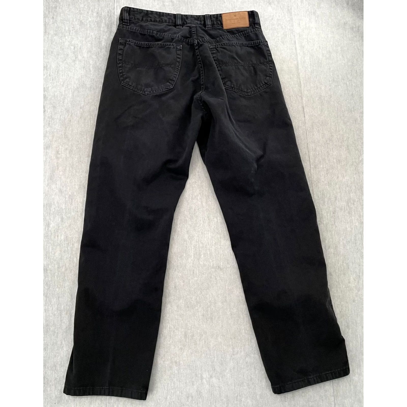 Ermenegildo Zegna Ermenegildo Zegna Jeans Adult 32 Black Denim 5-Pocket Logo Zipper Zegna City Mens Size US 32 / EU 48 - 2 Thumbnail