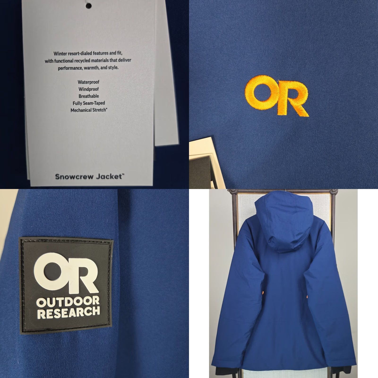 Outdoor Research Outdoor Research Jacket Mens XL Winter Full Zip Hooded Waterproof Insulated Blue Orange" Size US XL / EU 56 / 4 - 8 Thumbnail