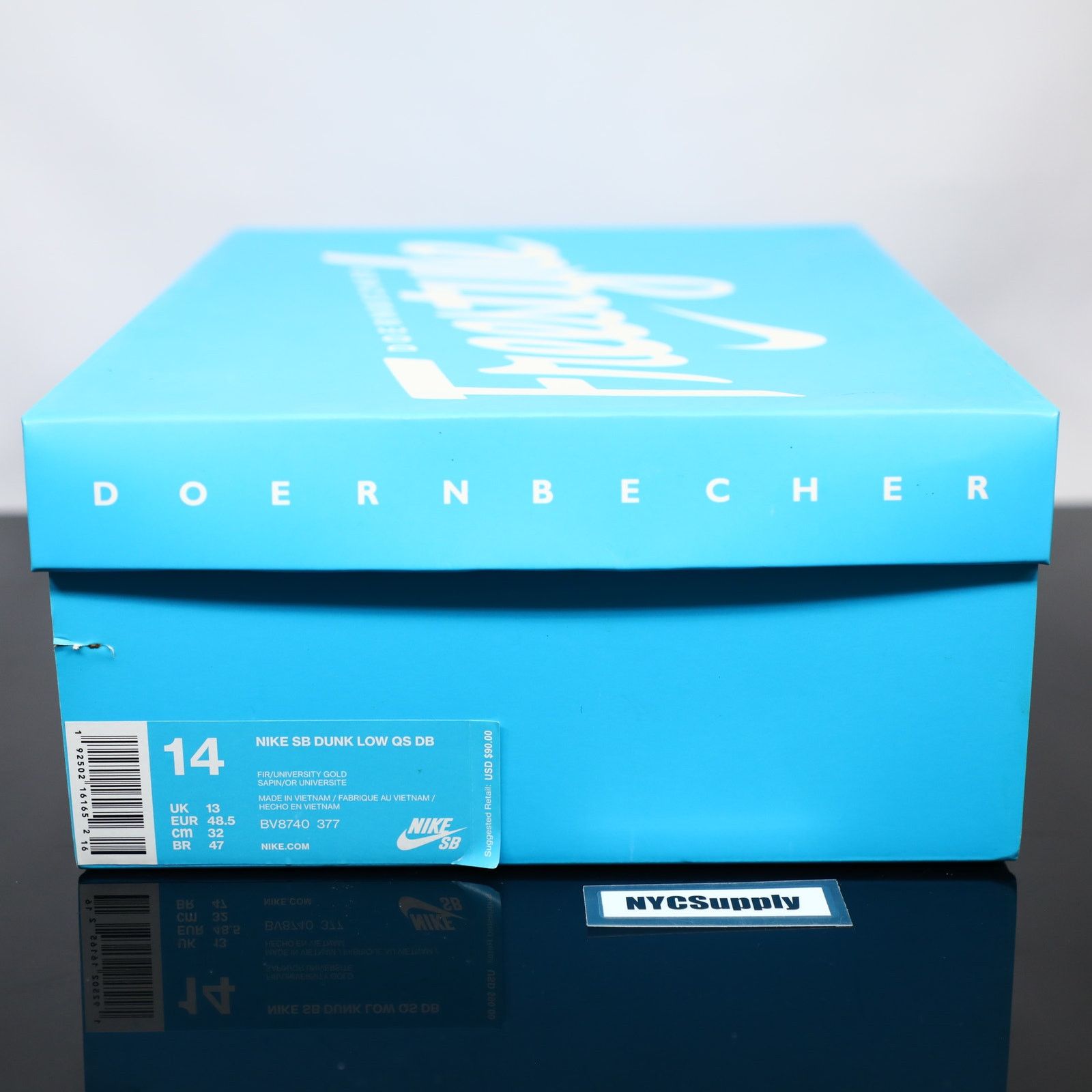 Nike 2018 Nike SB Dunk Low Doernbecher Joey Bates Gold BV8740 377 Size US 14 / EU 47 - 13 Thumbnail