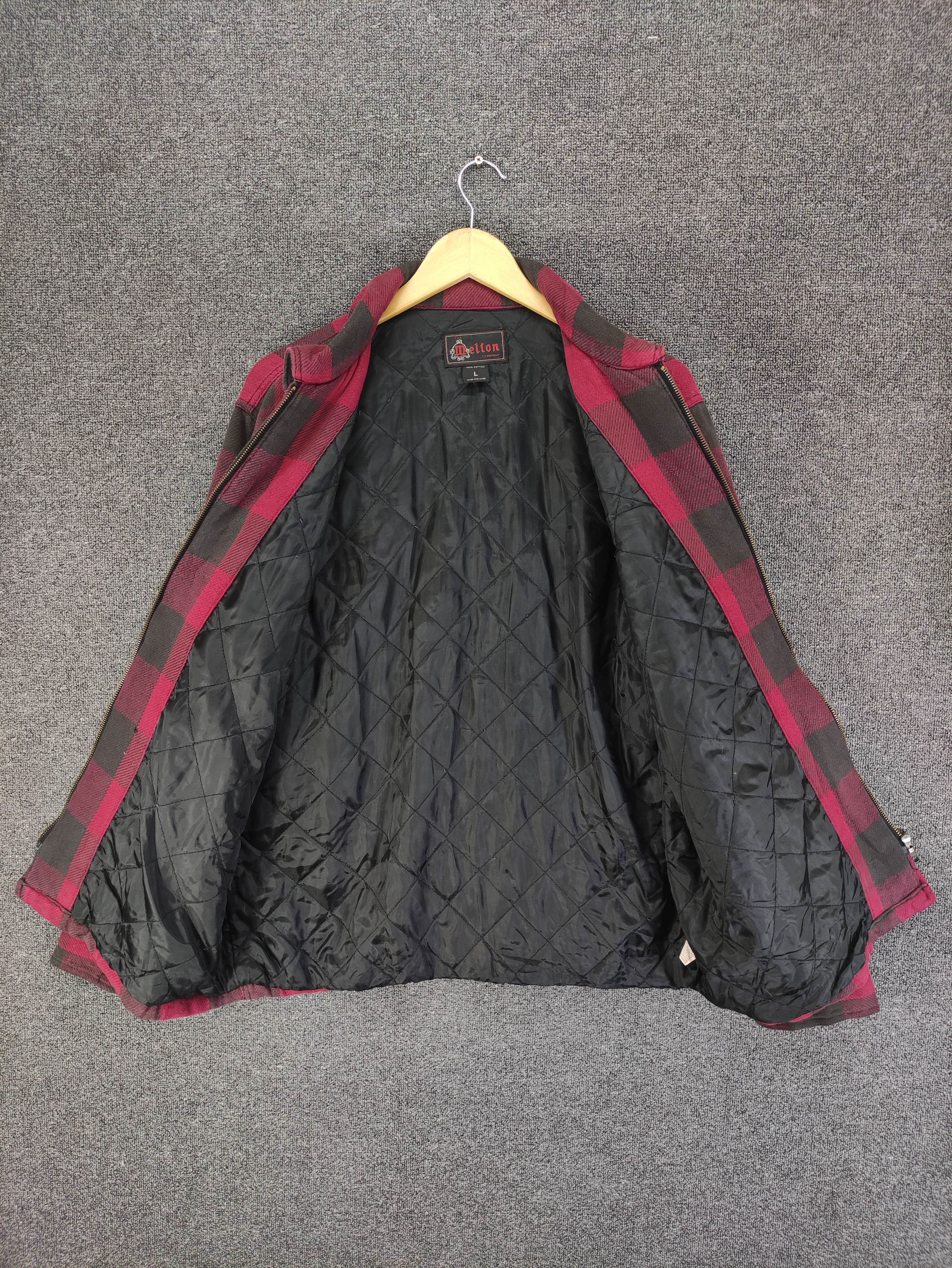 Japanese Brand Vintage Melton Shadow Plaid Jacket Zipper Size US L / EU 52-54 / 3 - 4 Thumbnail