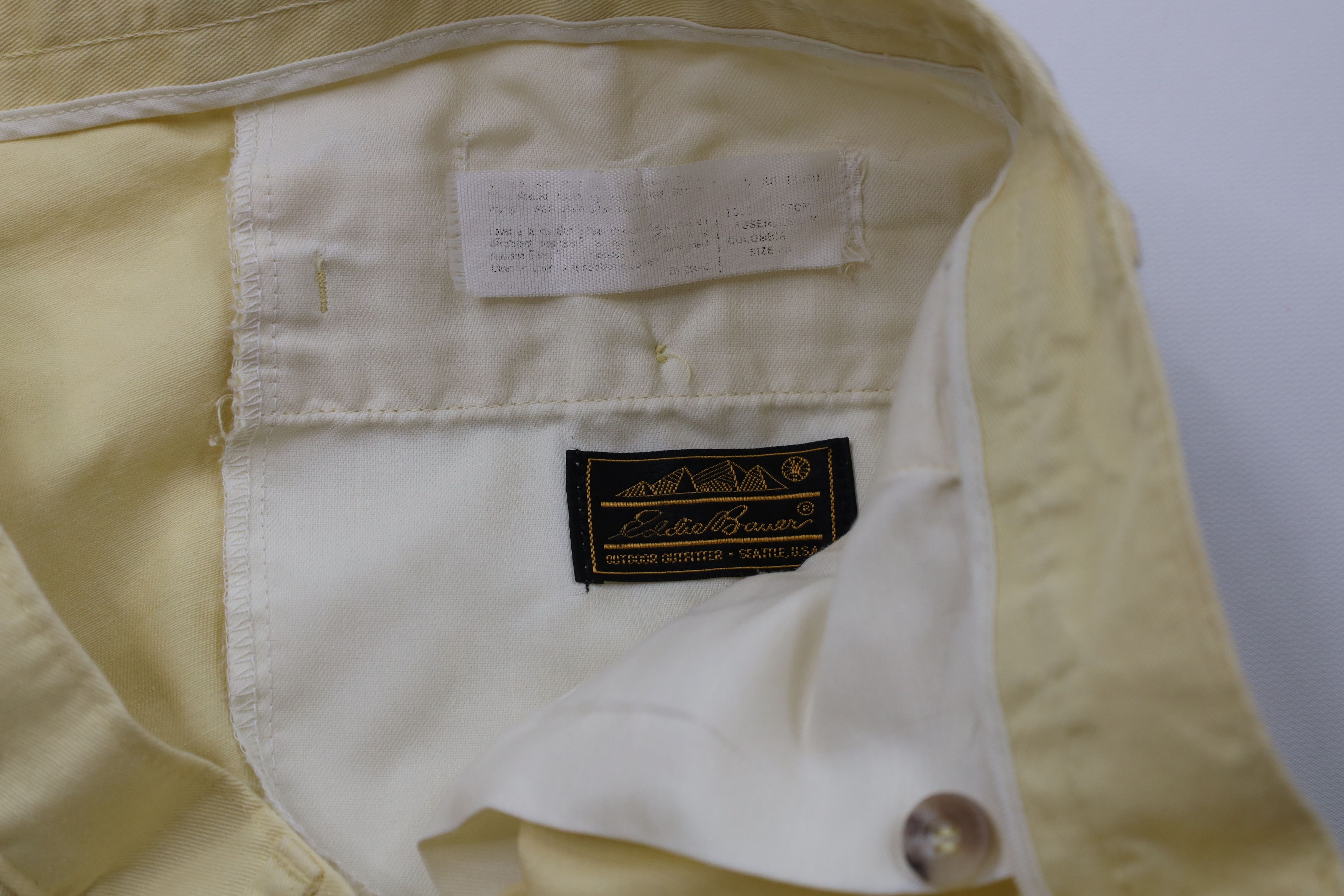 Eddie Bauer Vintage 90s Eddie Bauer Above Knee Pleated Chino Shorts Size US 32 / EU 48 - 7 Thumbnail