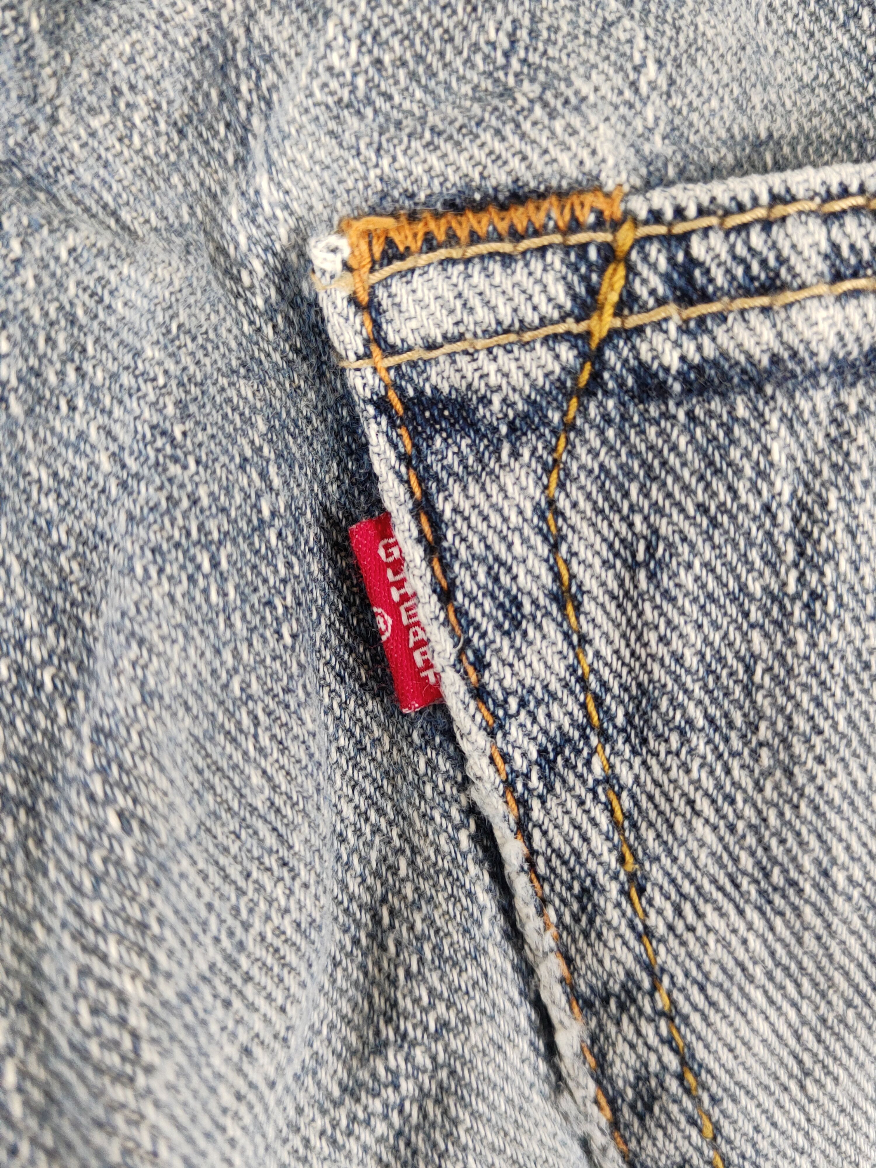 Japanese Brand GLHeart Blue Faded Distressed Ripped Jeans #S1804 Size 29" - 8 Thumbnail