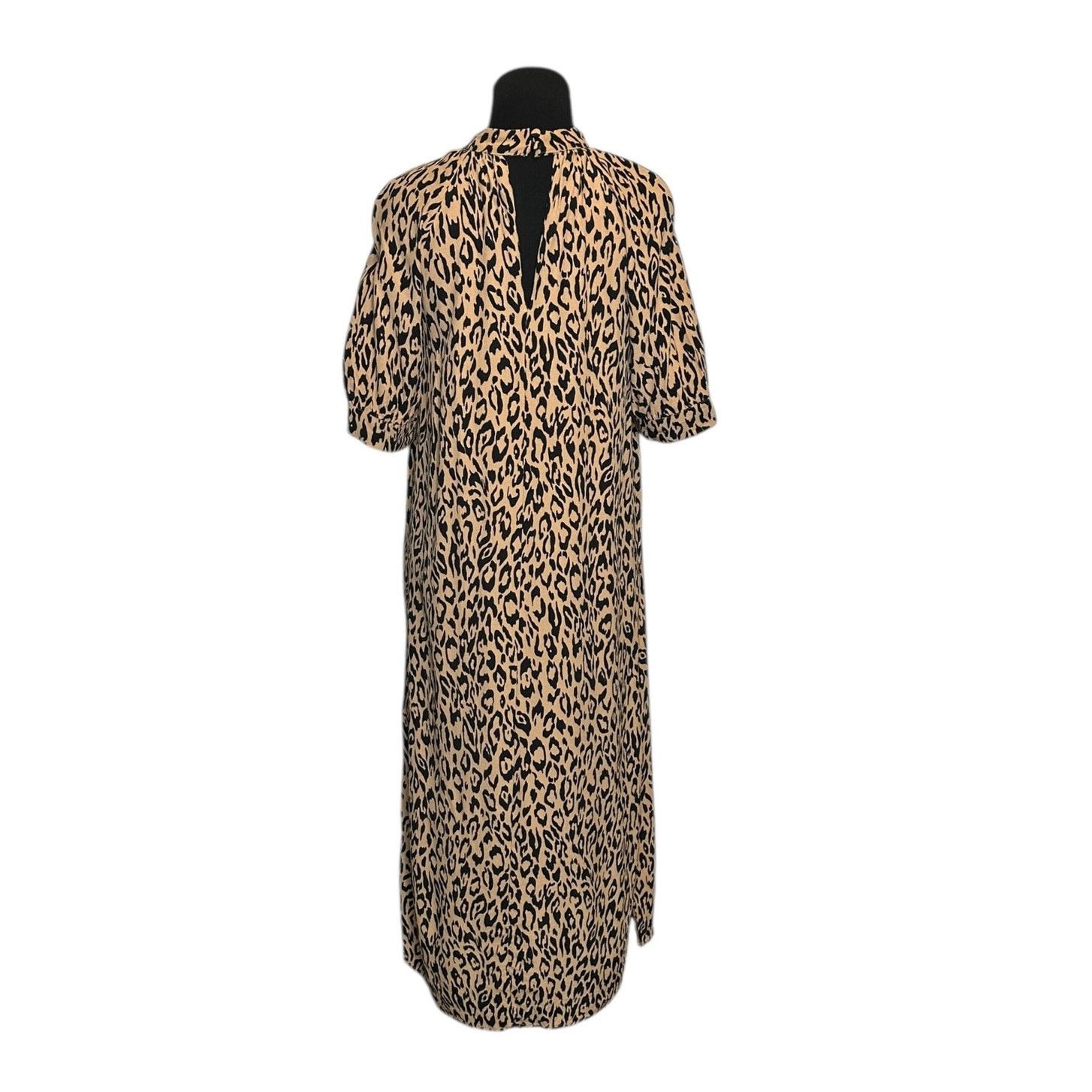 Anthropologie Anthropologie Leopard Print Short Sleeves Midi Dress size XS Size XS / US 0-2 / IT 36-38 - 2 Thumbnail