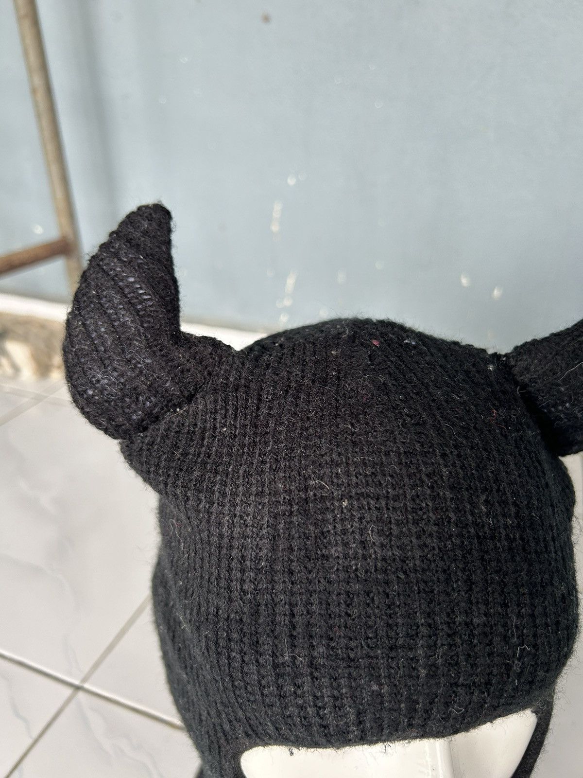 Japanese Brand × Kapital × Vintage Balaclava Masked Horn Devil Knitt Rare ☠️☠️ Size ONE SIZE - 10 Thumbnail