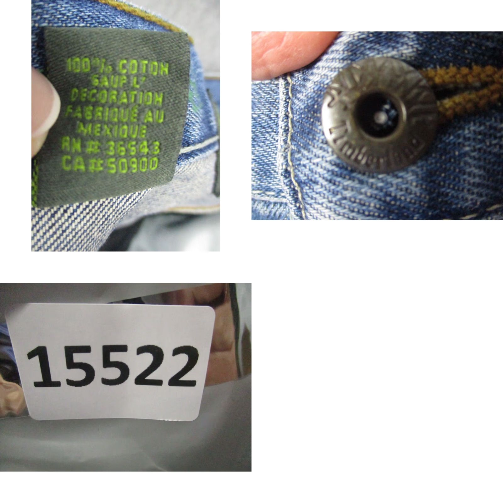 Timberland VINTAGE Timberland Jeans 38x30 Relaxed Baggy Wide Leg Y2K Mens Denim Blue 5-Pocket Jeans Mens Size US 38 / EU 54 - 9 Thumbnail