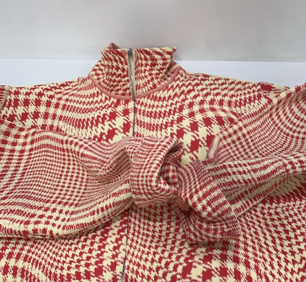 Burberry Burberry Warped Houndstooth Nylon Blend Track Jacket. Size US L / EU 52-54 / 3 - 7 Thumbnail