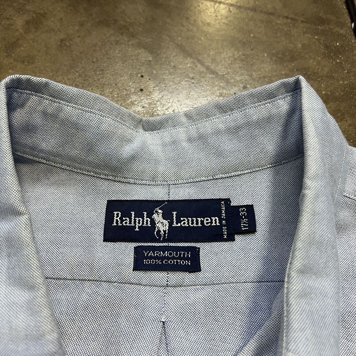 Polo Ralph Lauren × Vintage Vintage Polo Ralph Lauren Yarmouth Oxford Shirt Flesh Pony Size US XXL / EU 58 / 5 - 7 Thumbnail