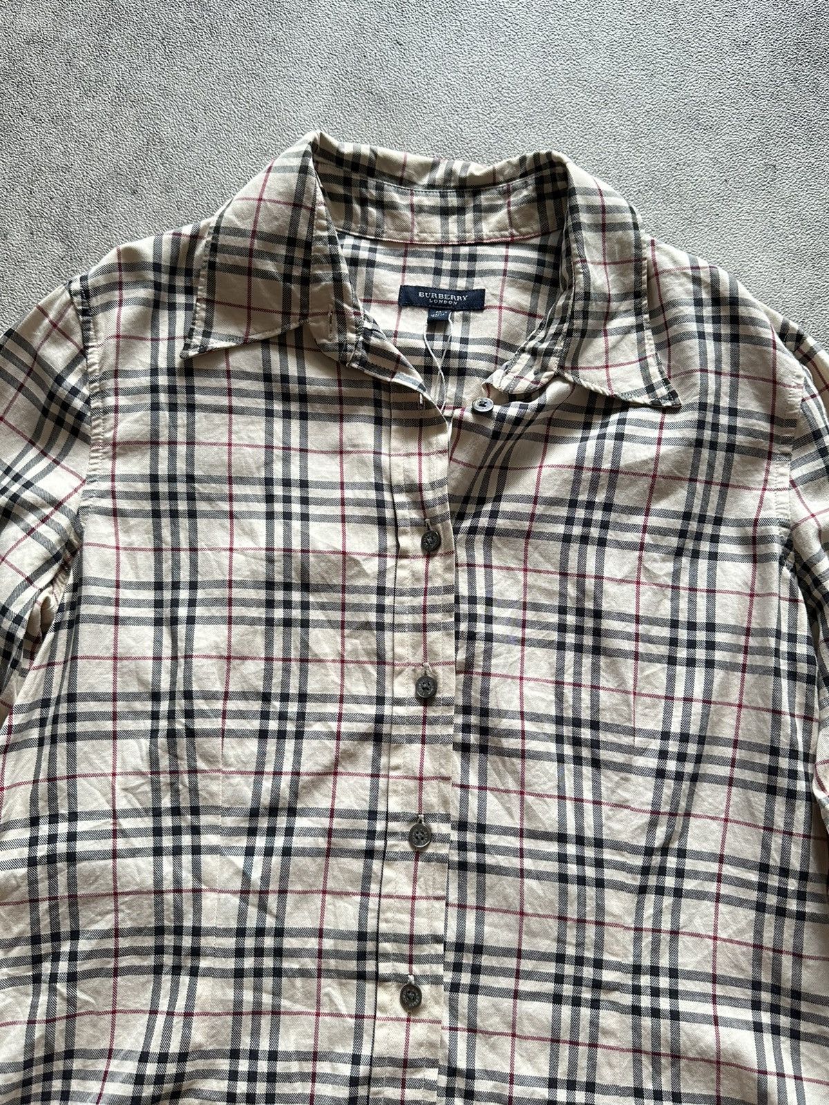 Burberry 90s Vintage Burberry London Made in UK Nova Check Button Up Size M / US 6-8 / IT 42-44 - 4 Thumbnail