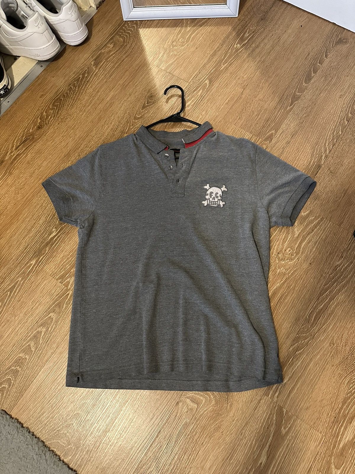 French Connection vintage skull polo Size US L / EU 52-54 / 3 - 1 Thumbnail