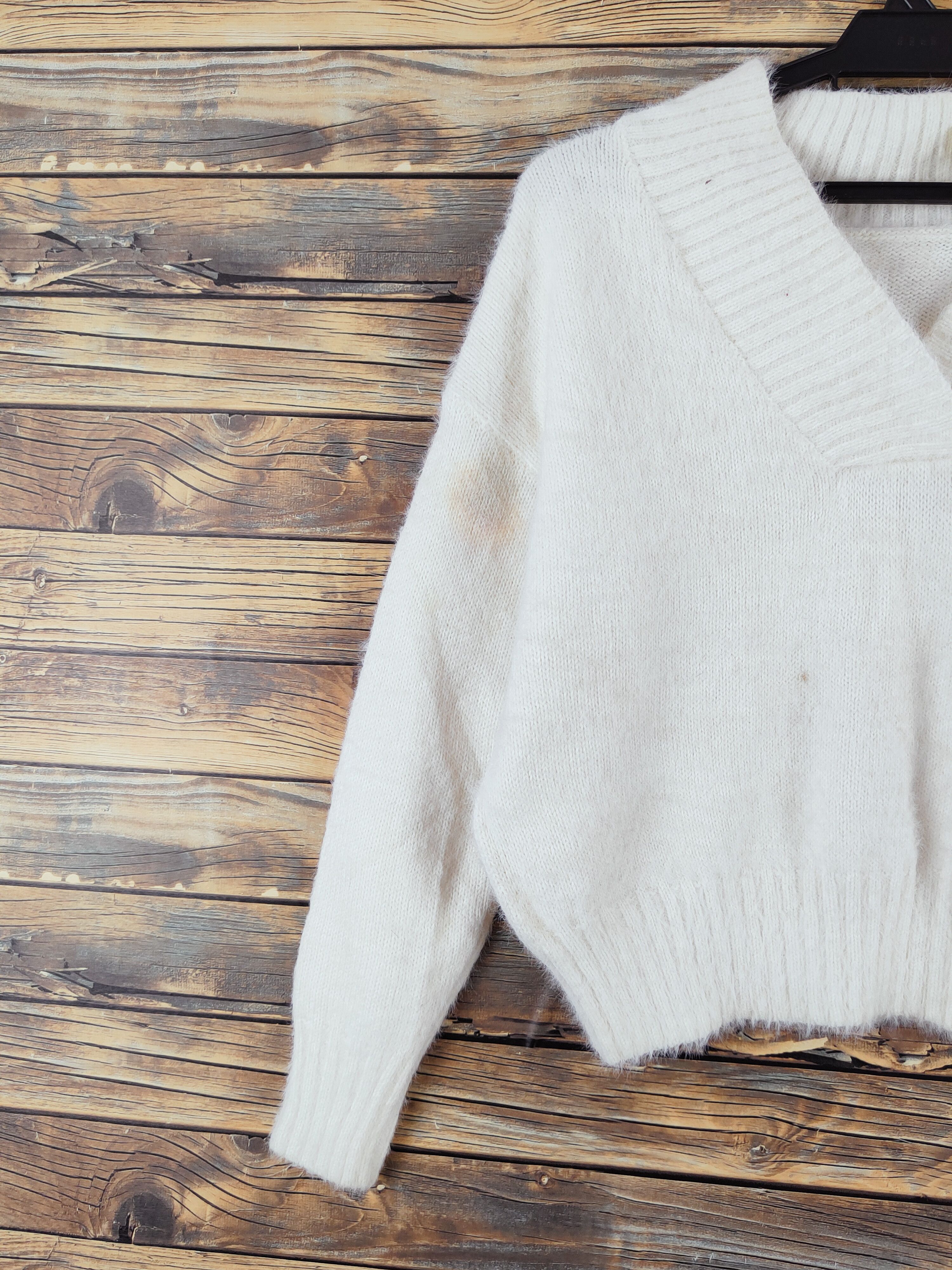 Homespun Knitwear Japanese Brand Ivory Shag Shaggy Fur Mohair Knitwear #W975 Size S / US 4 / IT 40 - 3 Thumbnail