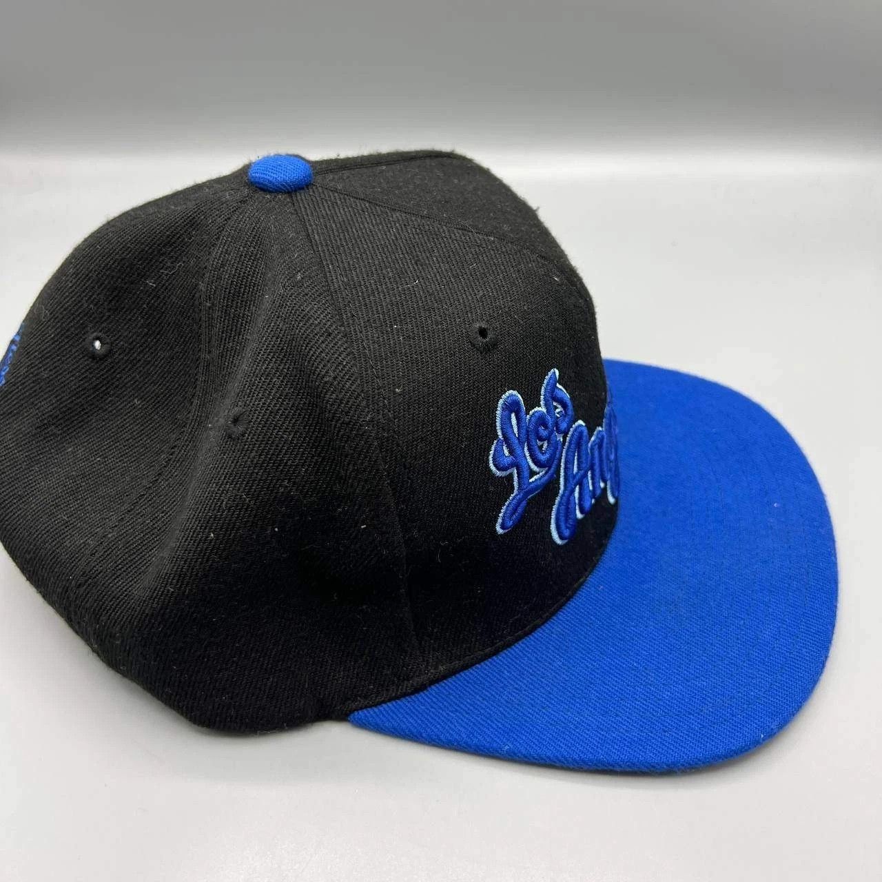 Mitchell & Ness Los Angeles Hat Men Blue Black Embroidered NBA Snap Back Cap Size ONE SIZE - 4 Thumbnail