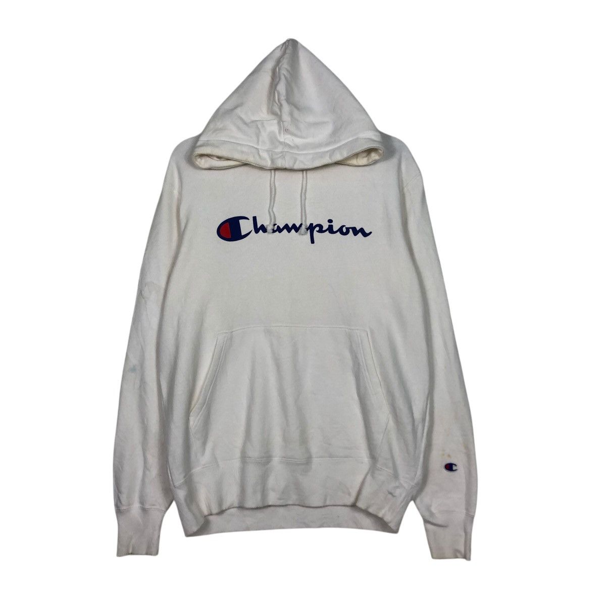 Japanese Brand 📌Vintage Champion Hoodie Pull Over Big Logo Design Size US L / EU 52-54 / 3 - 2 Thumbnail