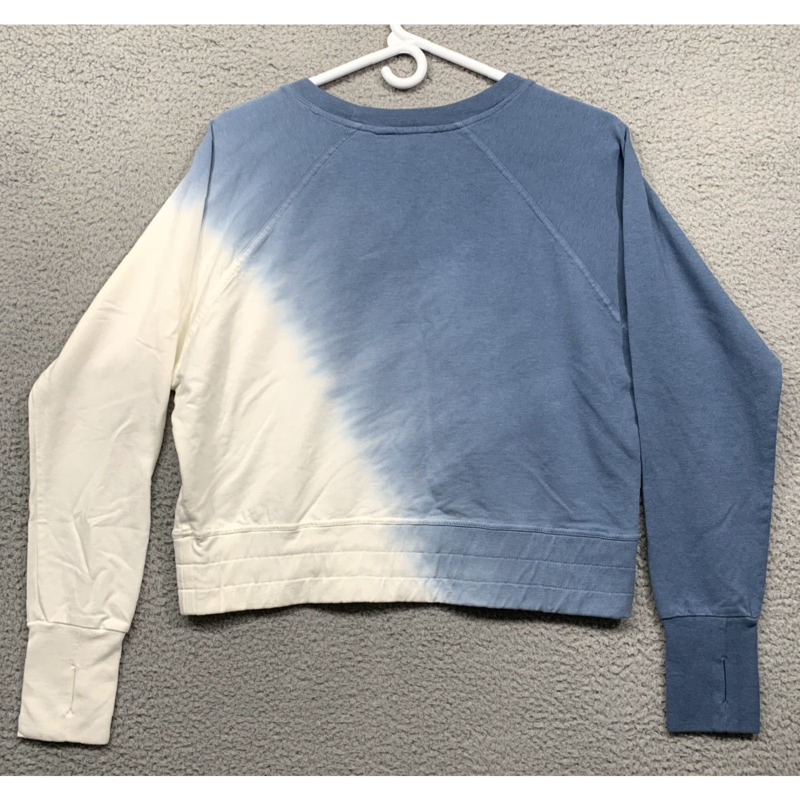 Vintage Joy Lab Women's Cropped Sweatshirt Blue & Cream Logo Activewear Small NWT Shirts? Size S / US 4 / IT 40 - 3 Thumbnail