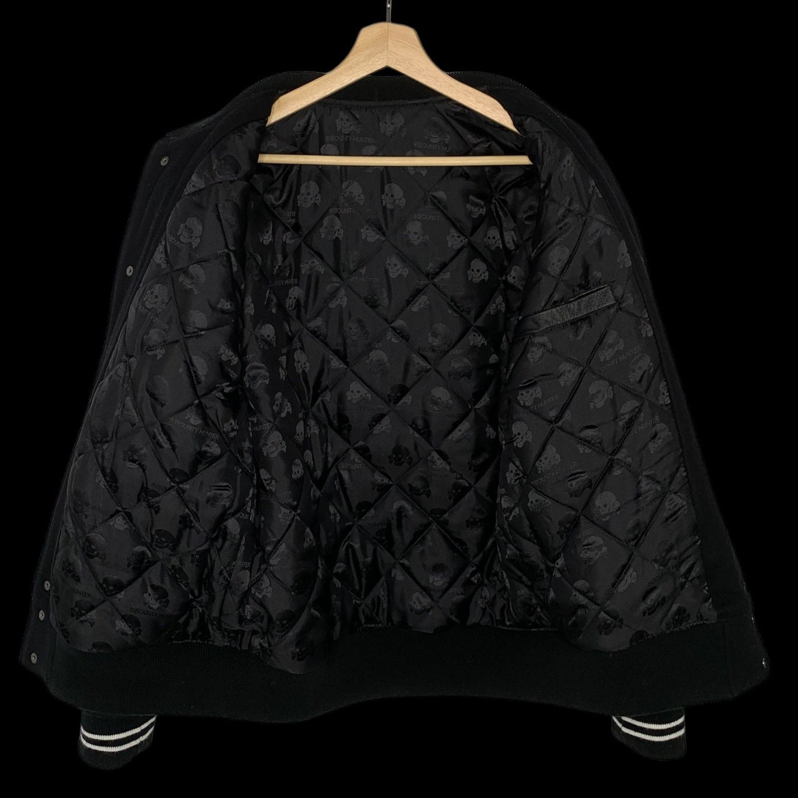 Bounty Hunter OG Skull Logo Wool Varsity Jacket Size US L / EU 52-54 / 3 - 3 Thumbnail