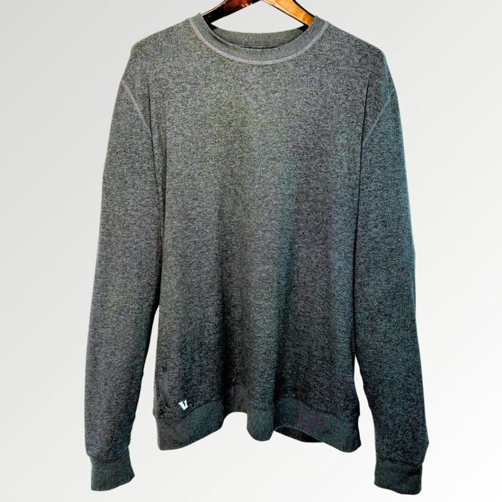 Vuori vuori Men's Ponto Performance Crew in Charcoal Heather - XL Size US XL / EU 56 / 4 - 4 Thumbnail