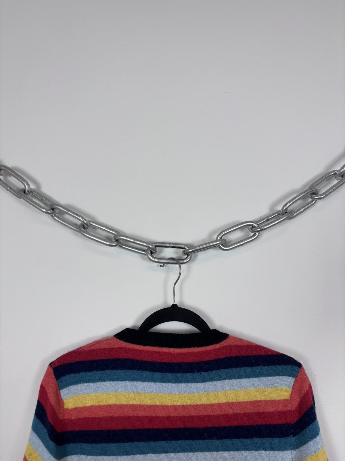 Love Moschino Love Moschino Women’s Rainbow Striped Wool Cashmere Sweater Size S / US 4 / IT 40 - 18 Thumbnail