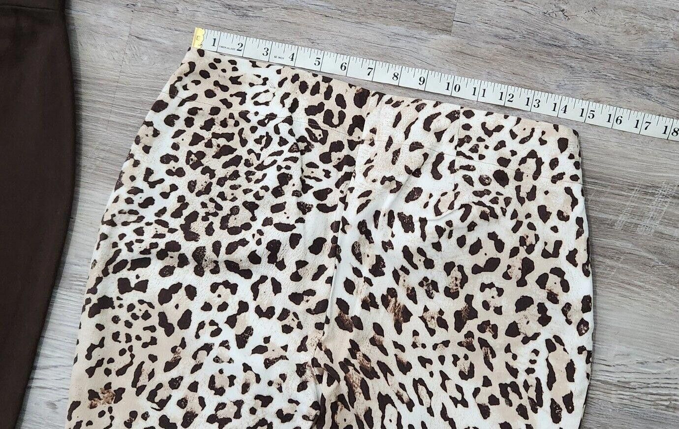Chicos Chicos Pants Lot Size 0 Leopard Capris Brown So Slimming Size 27" / US 4 / IT 40 - 8 Thumbnail