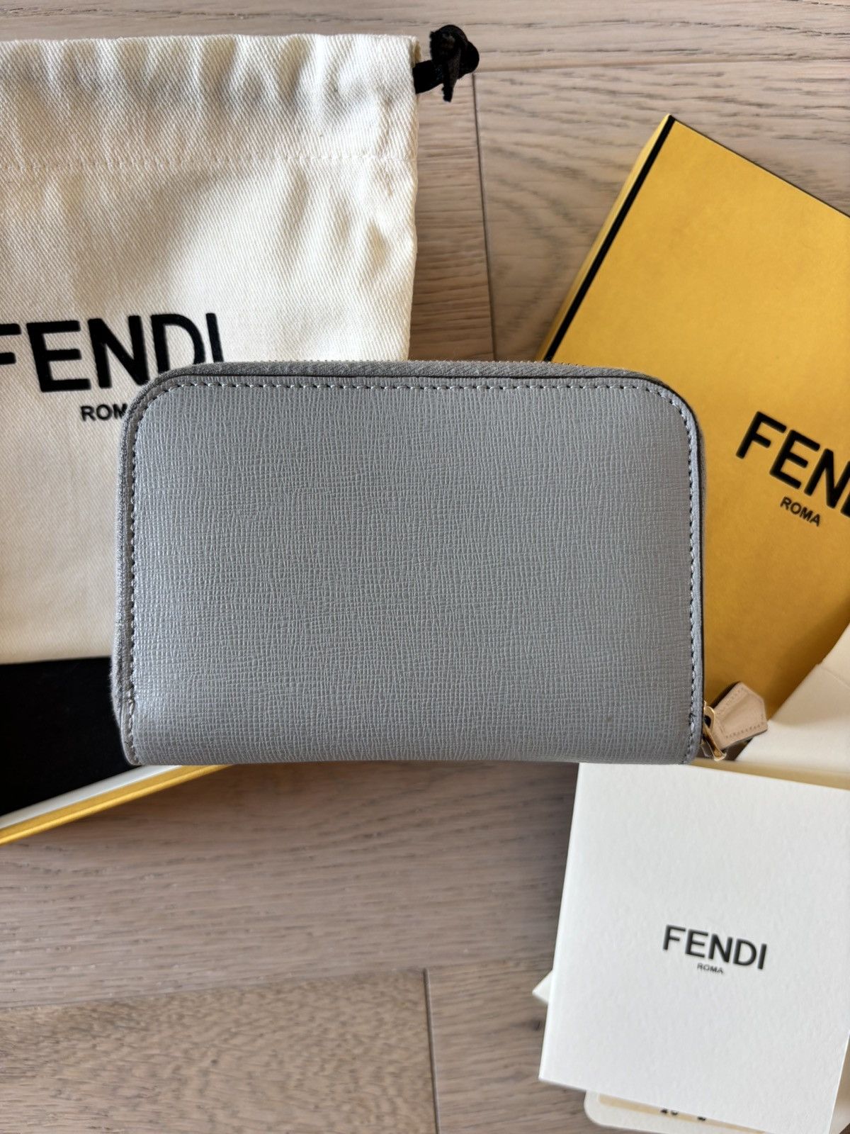 Fendi Fendi Vitello Elite Monster Eyes Studded Mini Zip Wallet Size ONE SIZE - 5 Thumbnail