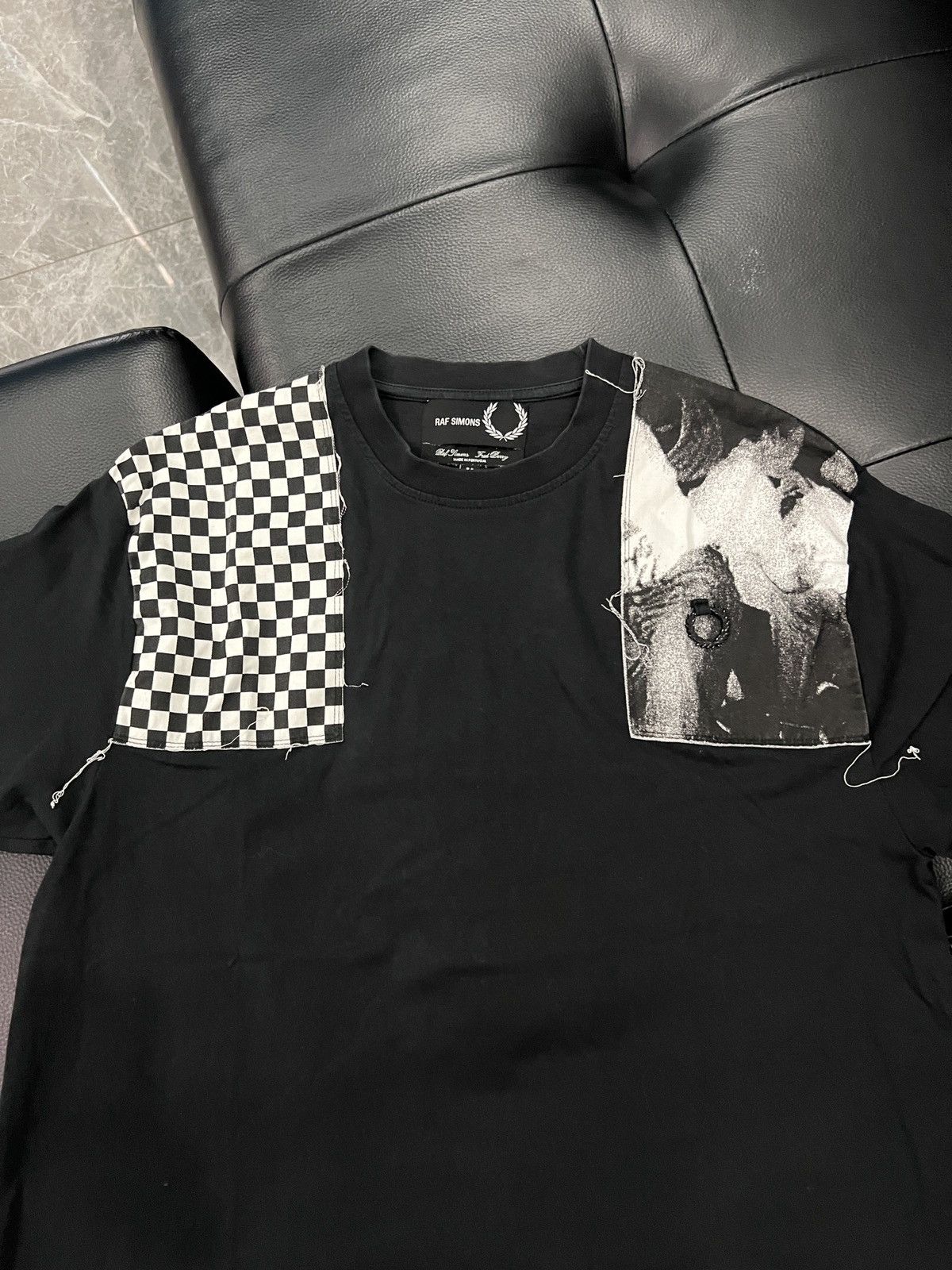 Raf Simons Fred Perry by Raf Simons Checkerboard Portrait Ring Detail T Size US M / EU 48-50 / 2 - 3 Thumbnail