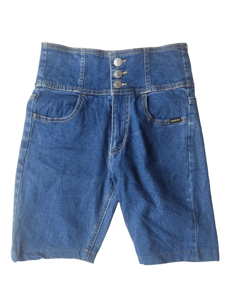 Japanese Brand Pink-latte Girl High-Waist Denim Shorts – Japan Streetwear Size 26" / US 2 / IT 38 - 1 Thumbnail