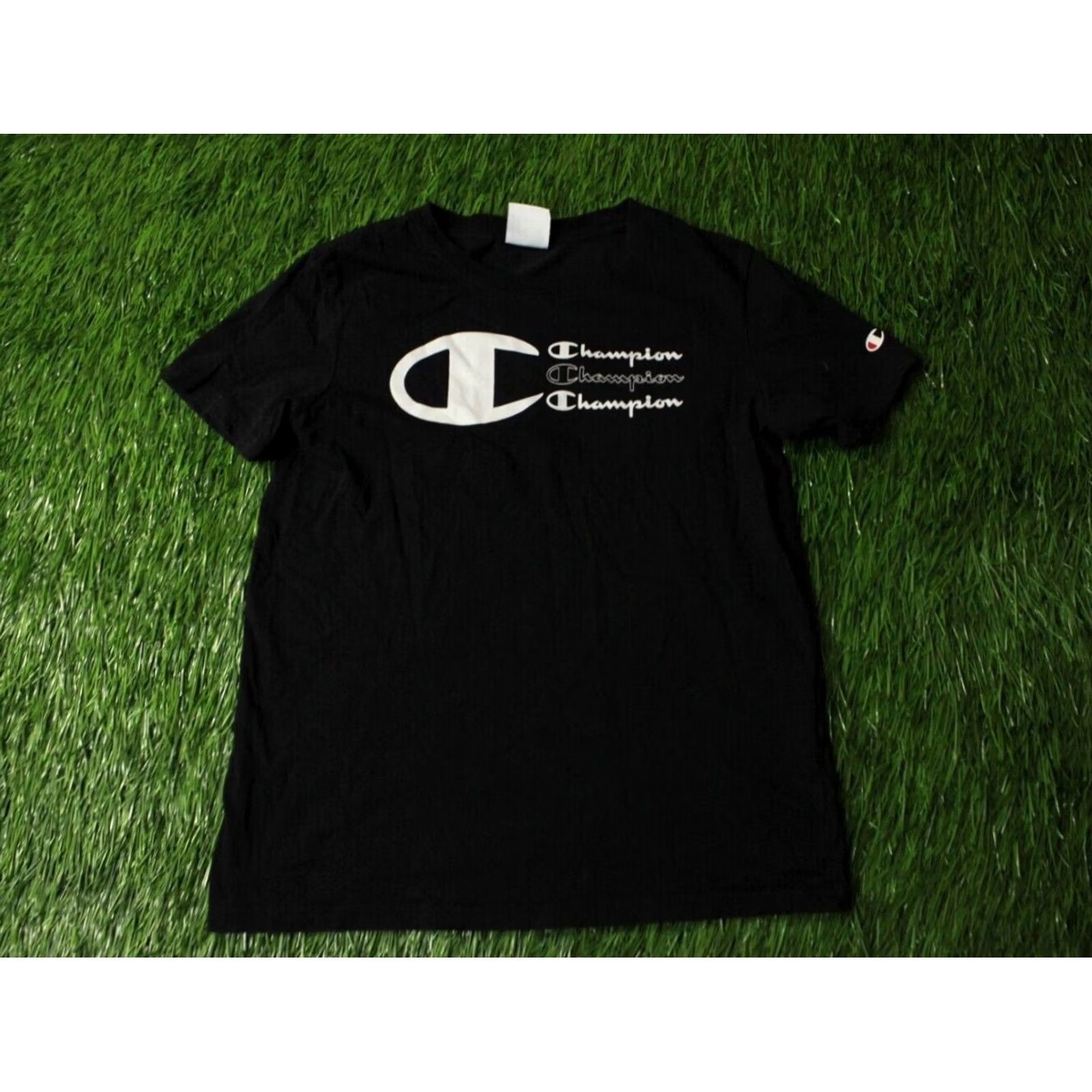 Champion Champion Classic Women T-Shirt Jersey Shirt Small S Black Casual Tee Size S / US 4 / IT 40 - 2 Thumbnail