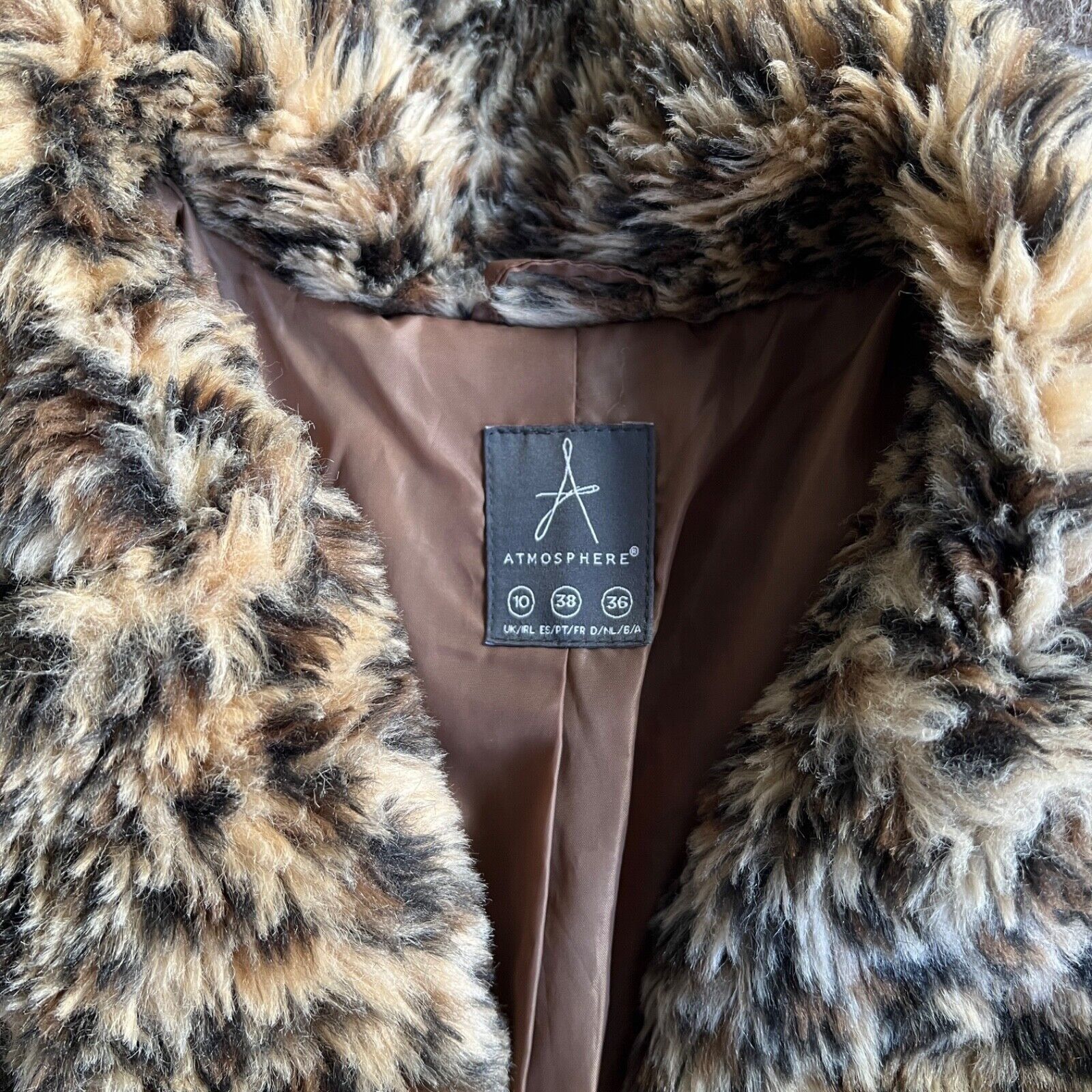 Atmosphere Y2K Leopard Faux Fur Short Coat 8683AC