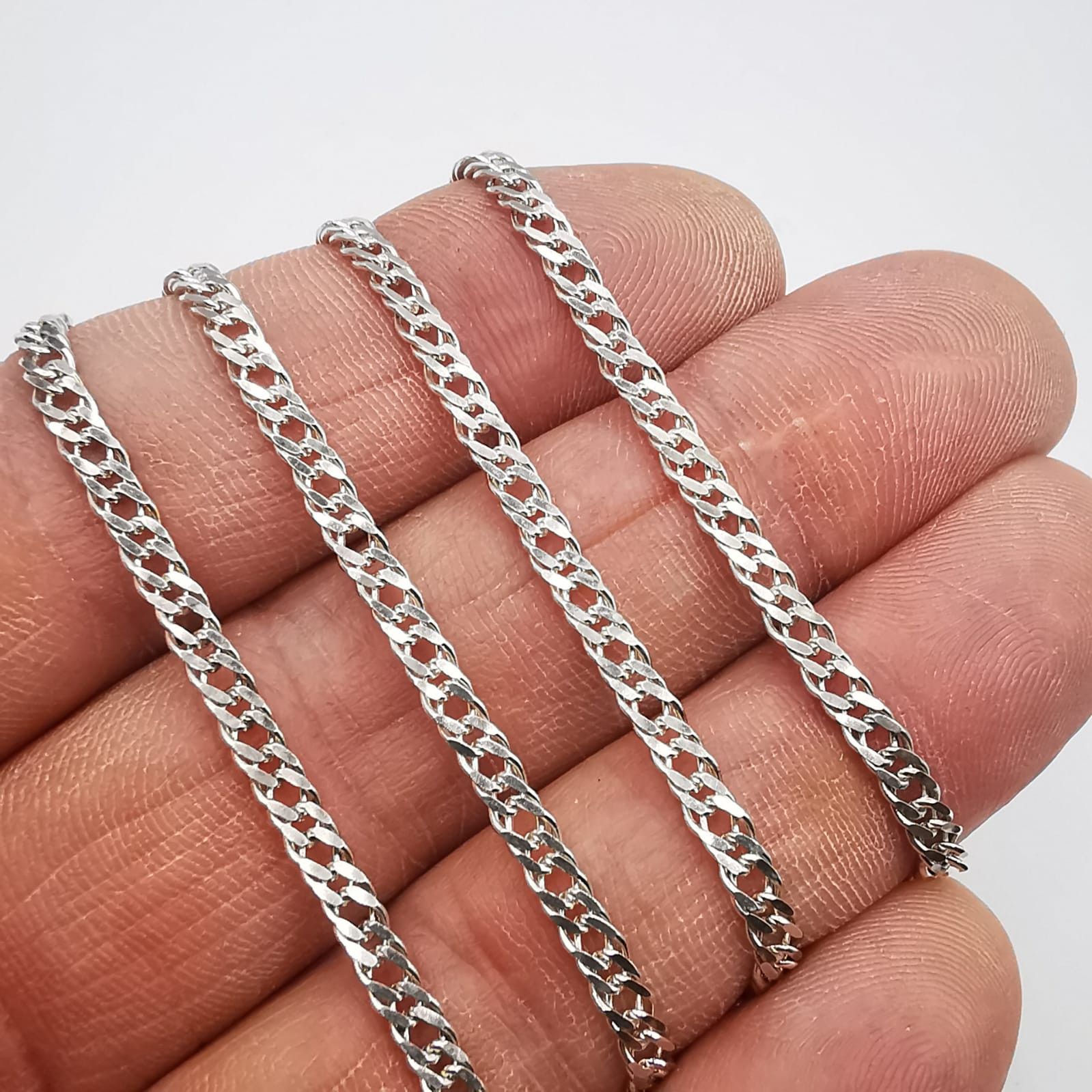 Sterling Silver Vintage Chain,925 Sterling Silver,Signed ,Handmade 14,89g Size ONE SIZE - 4 Thumbnail