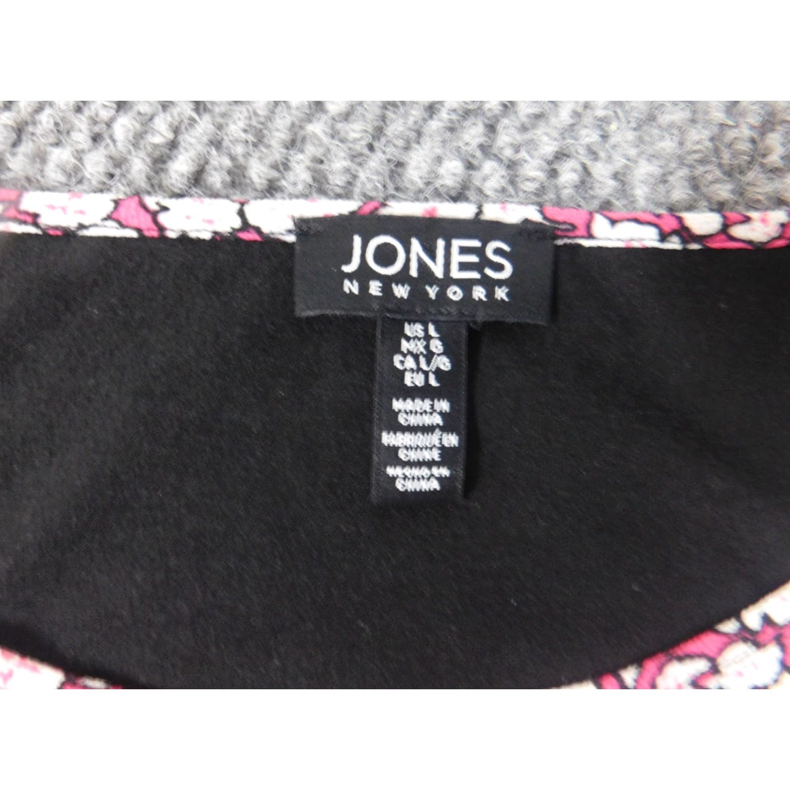 Jones New York Jones New York Womens Blouse L Red Floral Cap Sleeve Crew Neck Top Blouse Womens Size L / US 10 / IT 46 - 6 Thumbnail