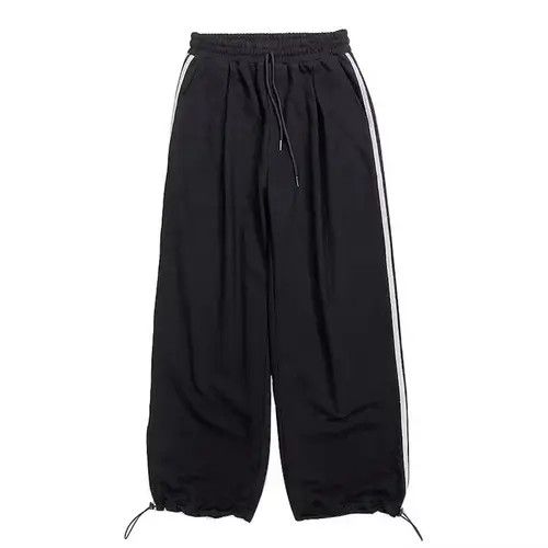 Japanese Brand 20AW Indigo Union Japan Black Striped Casual Sweatpants Size US 33 - 1 Thumbnail